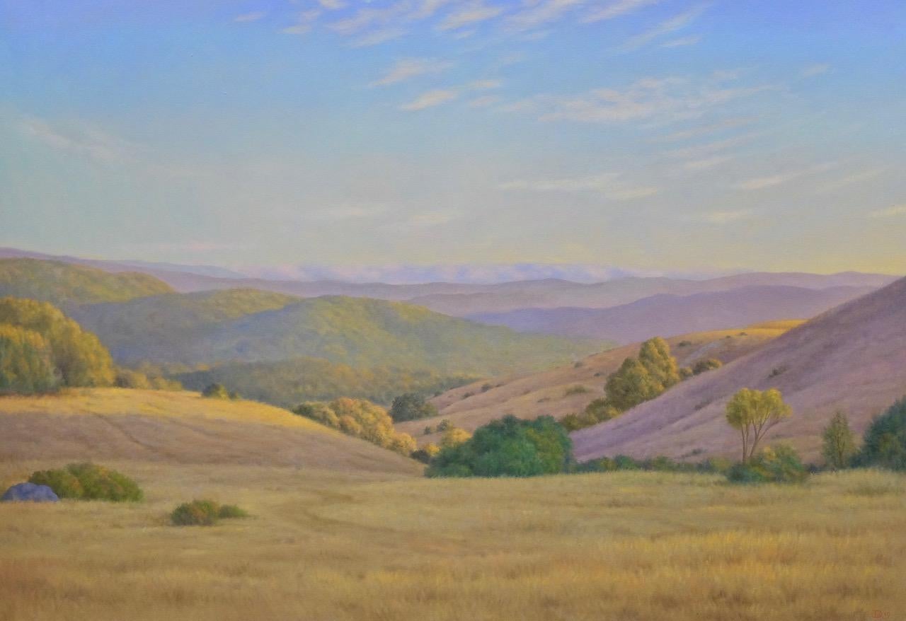 Willard Dixon Landscape Painting - View From the Fire Road / California landscape American realism