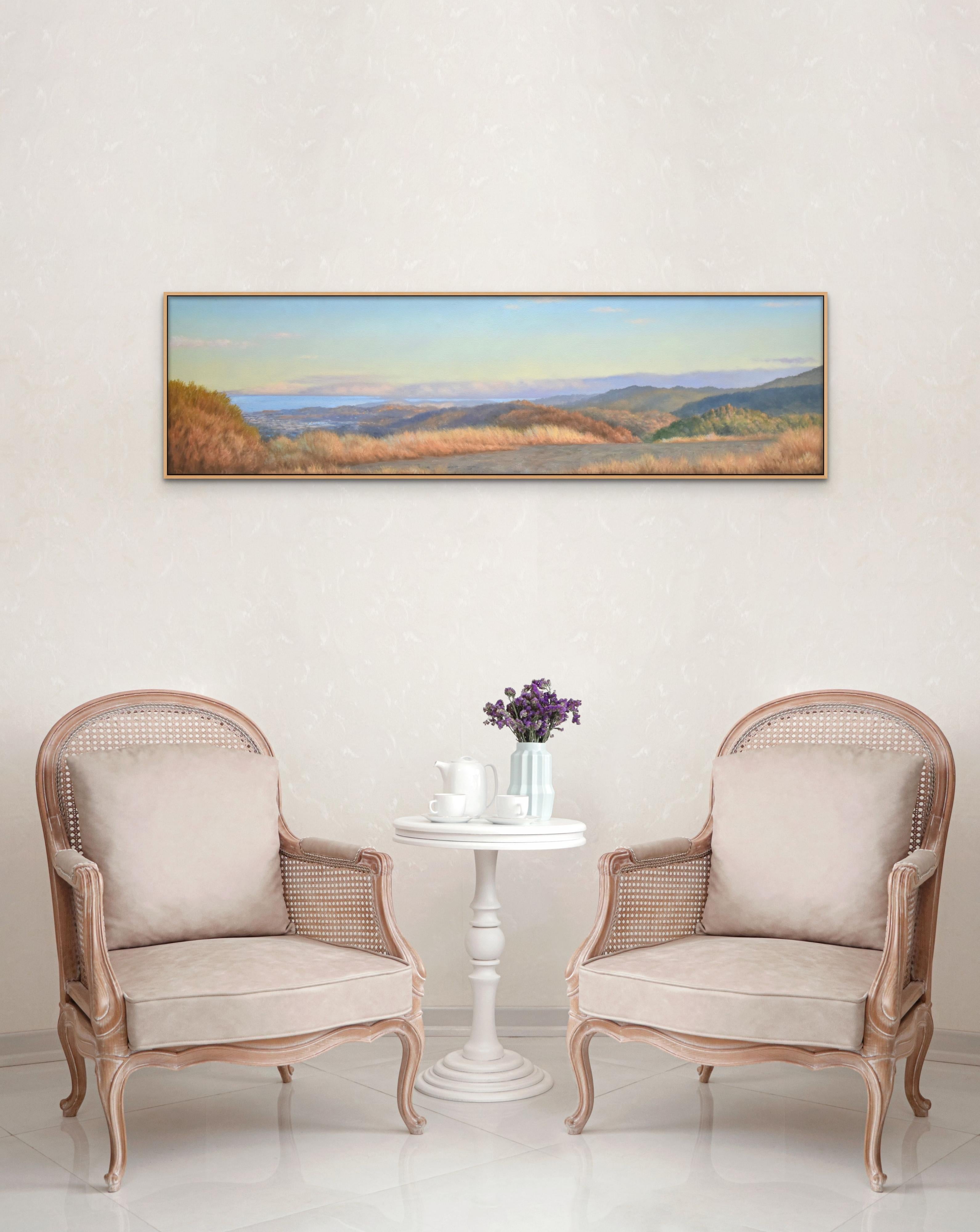Vista desde el camino del fuego - Still-Life Painting Gris de Willard Dixon