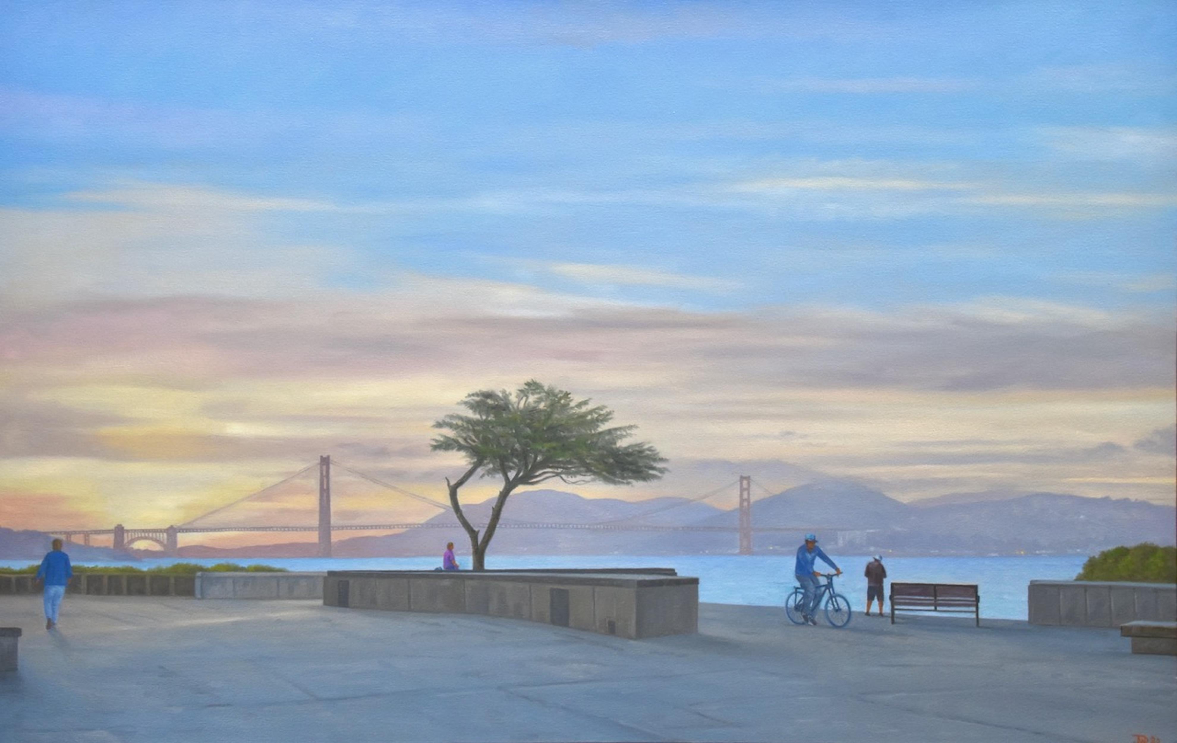Landscape Painting Willard Dixon - Vue de la porte