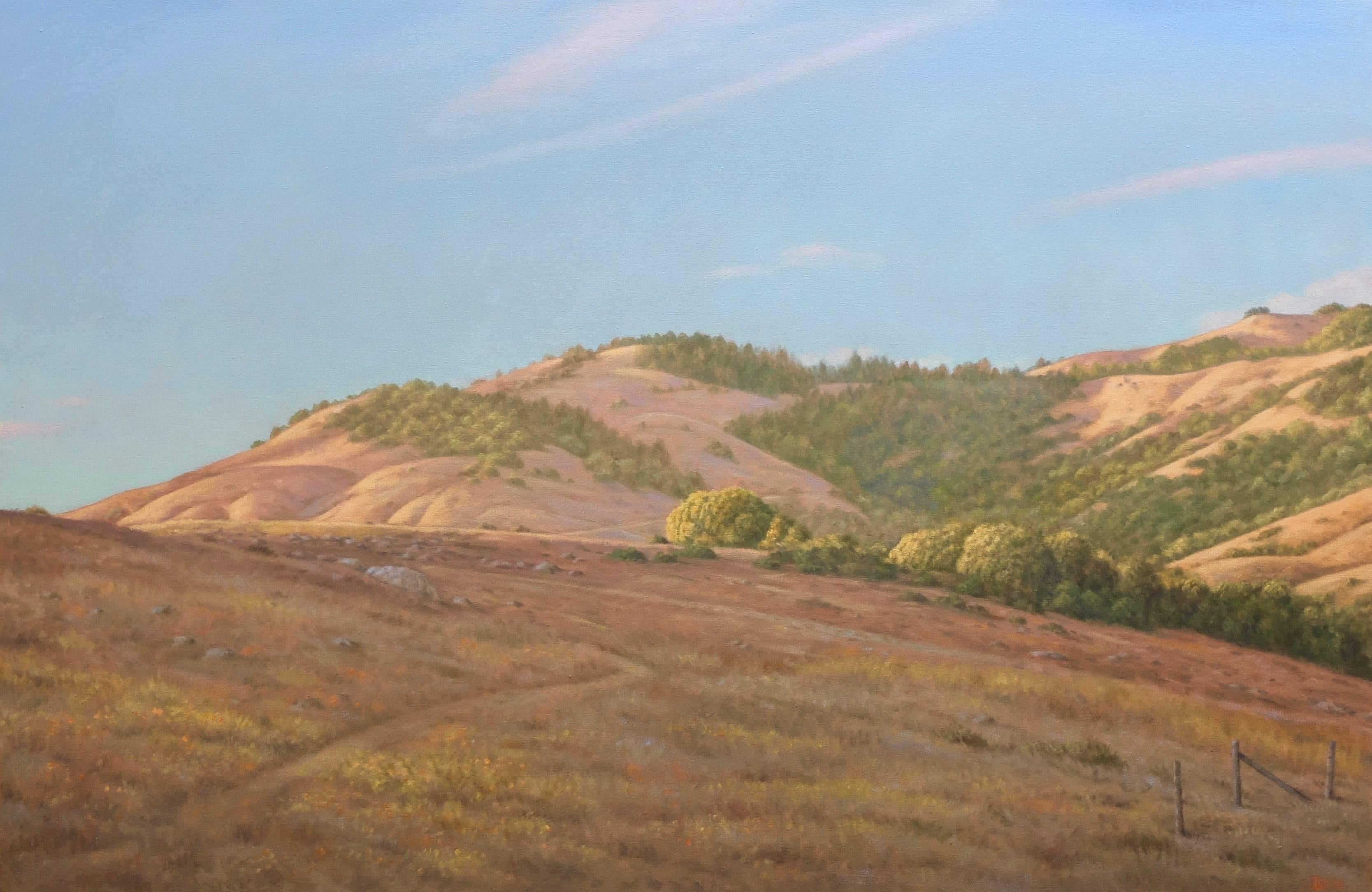 Willard Dixon Landscape Painting – Wassereinzugsgebiet 