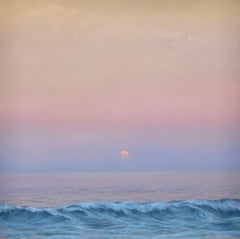 Vague avec soleil couchant