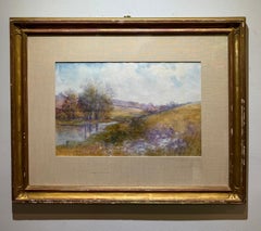 METCALF Paisaje impresionista americano Acuarela