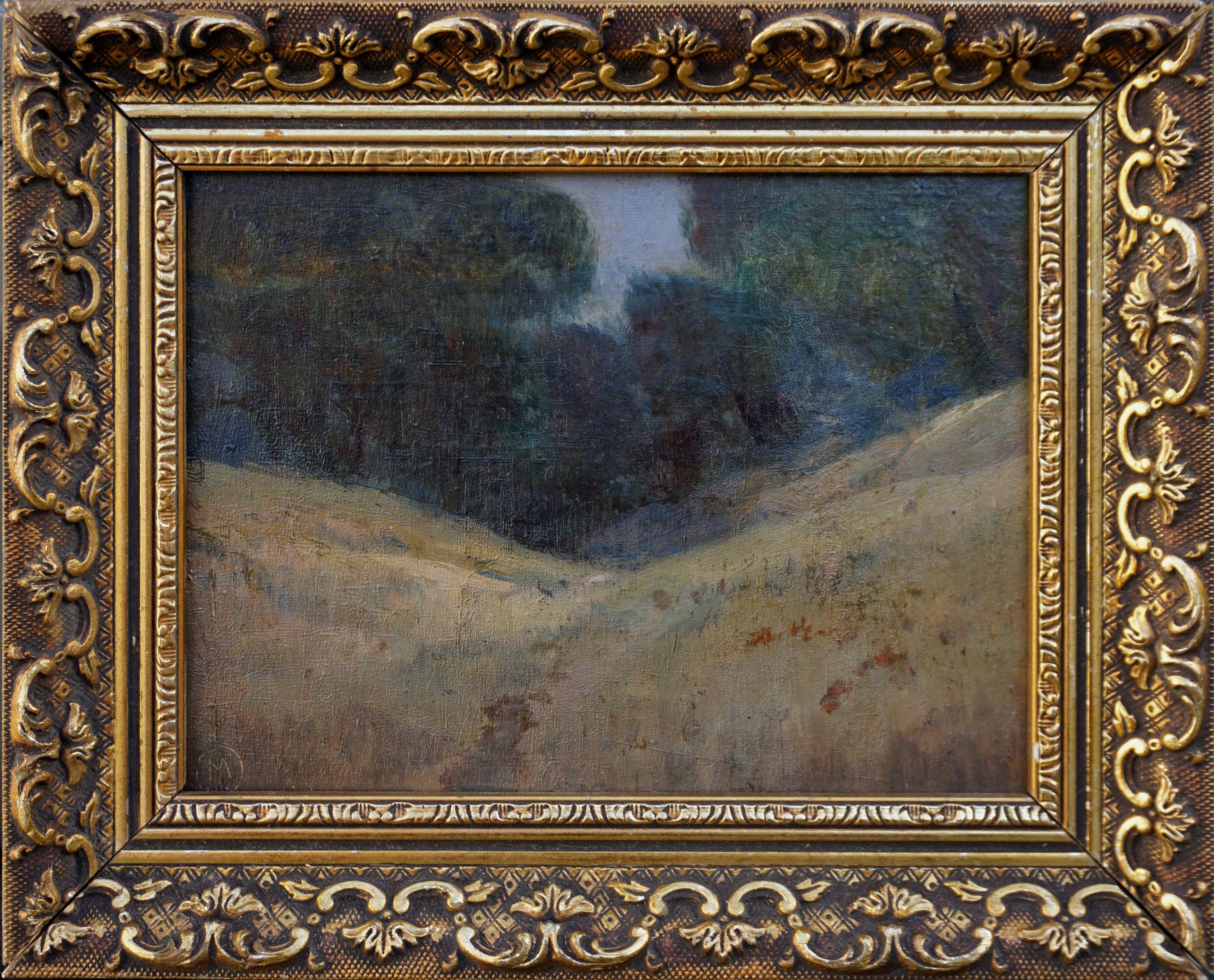 Late 19th Century Tonalist Landscape with Oak Trees 