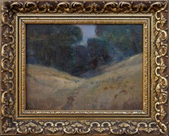 Late 19th Century Tonalist Landscape with Oak Trees 