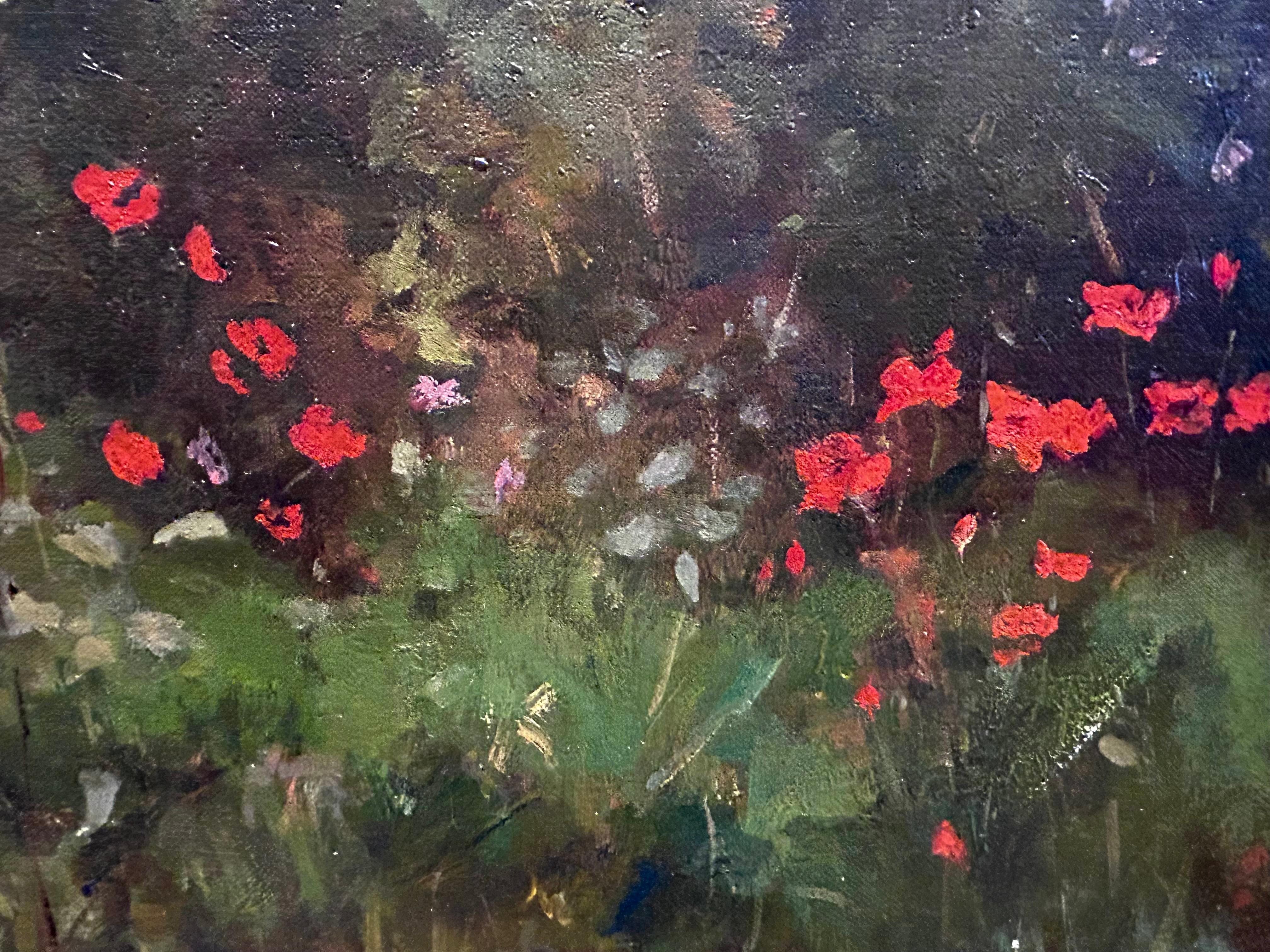 Amapolas en el bosque - Painting de Willard Metcalf