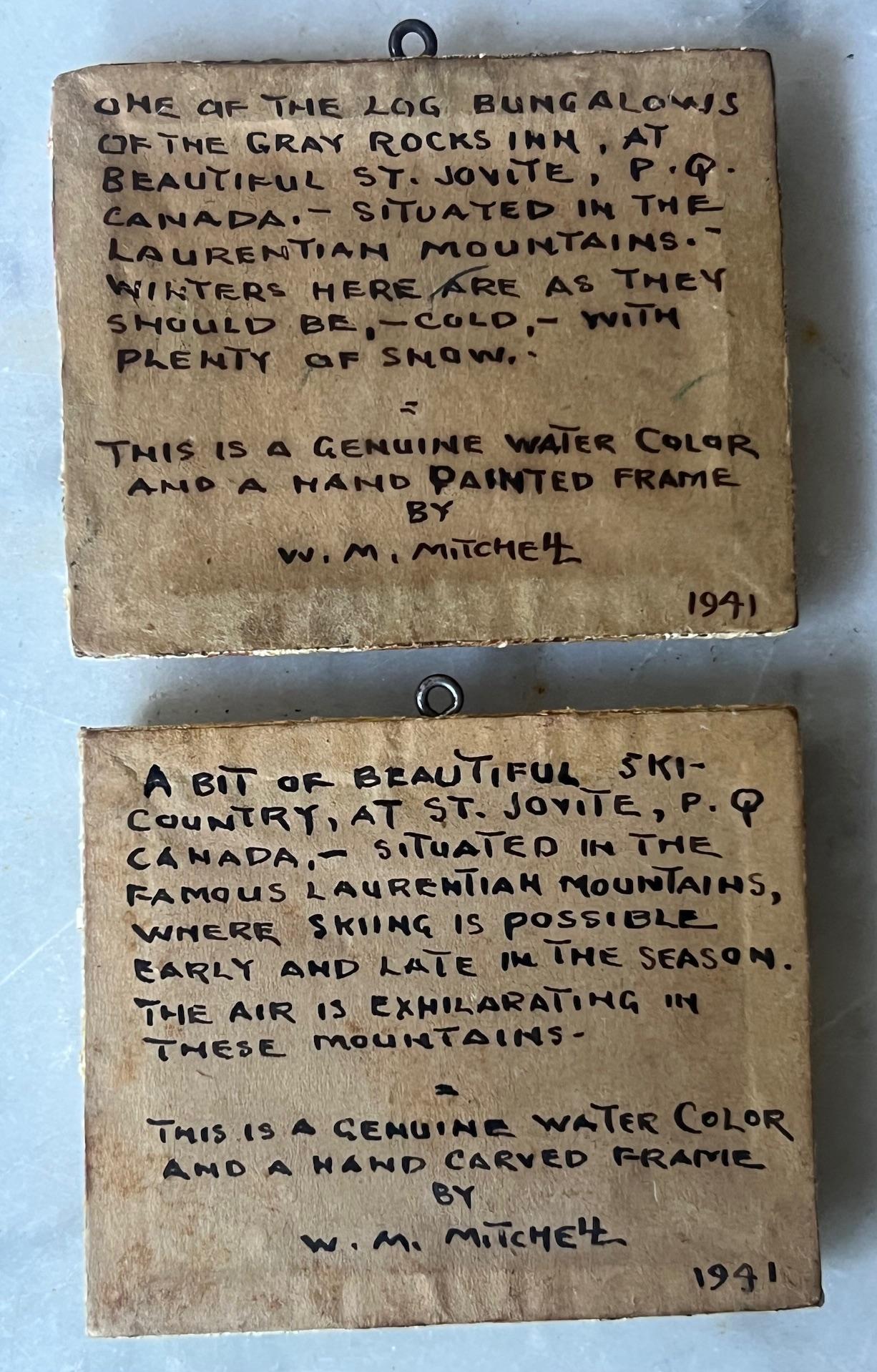 Willard Morse Mitchell Miniatur-Aquarelle, ca. 1941- Satz von 2 im Angebot 6