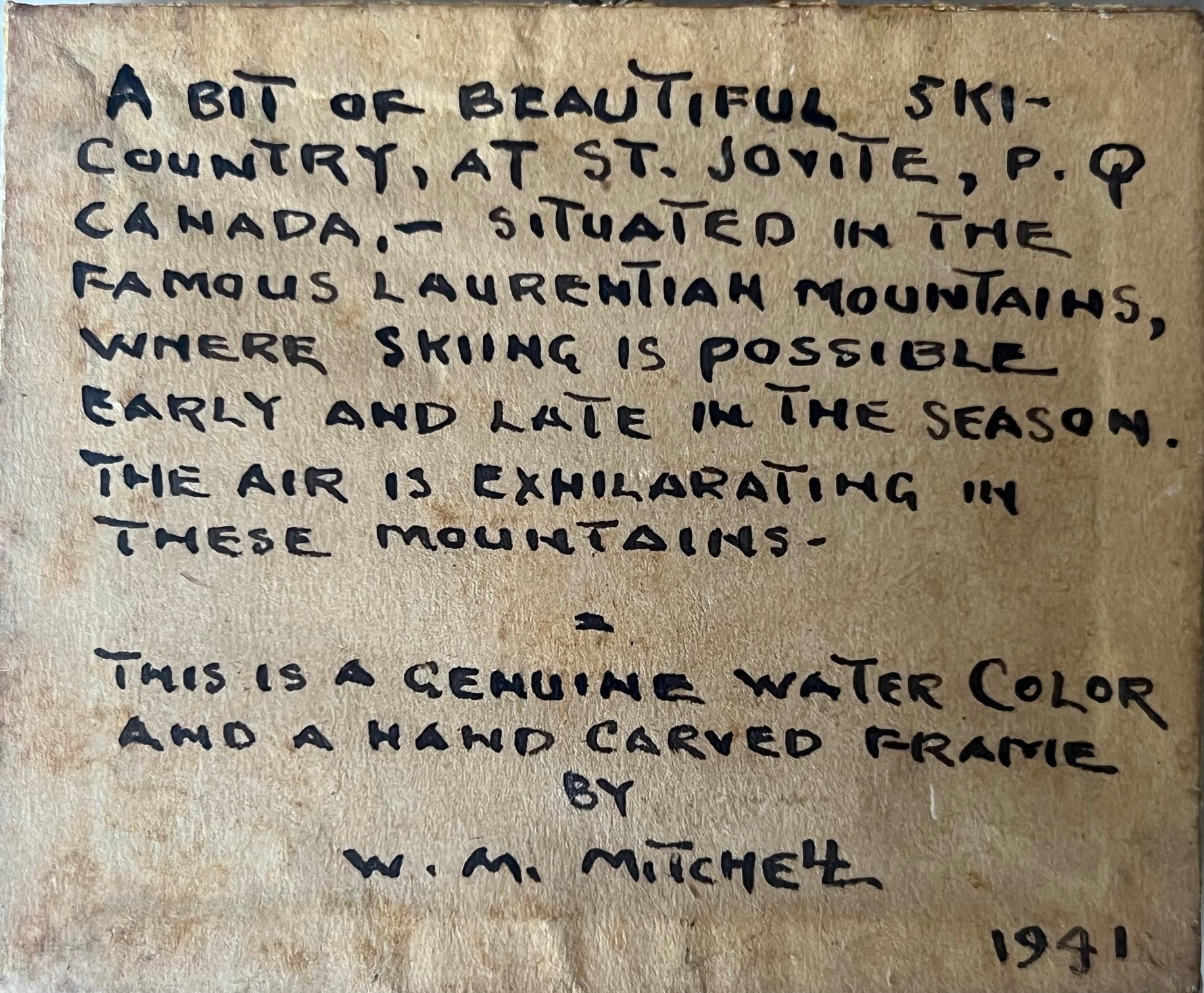 Willard Morse Mitchell Miniatur-Aquarelle, ca. 1941- Satz von 2 (Handbemalt) im Angebot