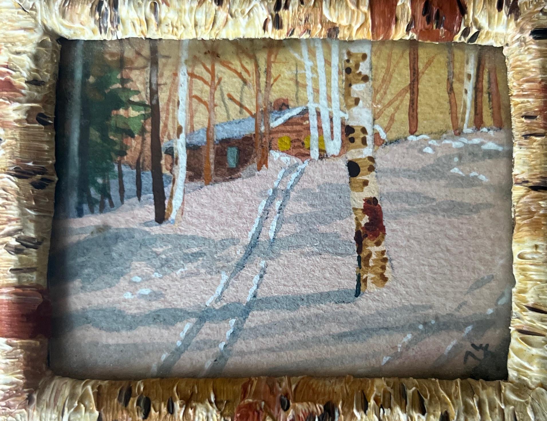 Willard Morse Mitchell Miniatur-Aquarelle, ca. 1941- Satz von 2 (Mitte des 20. Jahrhunderts) im Angebot