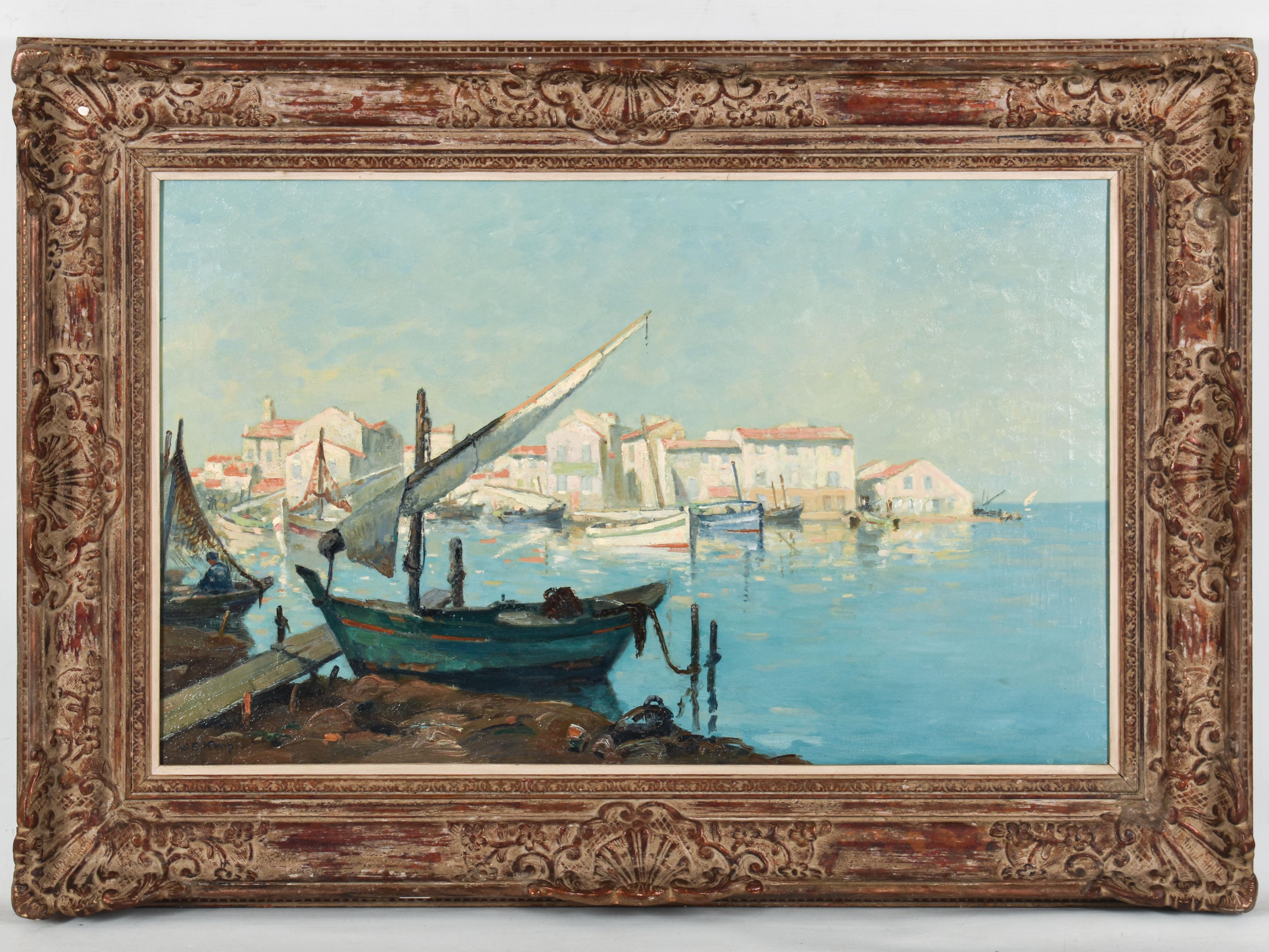 Saint-Tropez  Hafenansicht  Frankreich  niederlndischer Knstler  Willem Knip – Painting von Willem Alexander Knip (1883-1967)