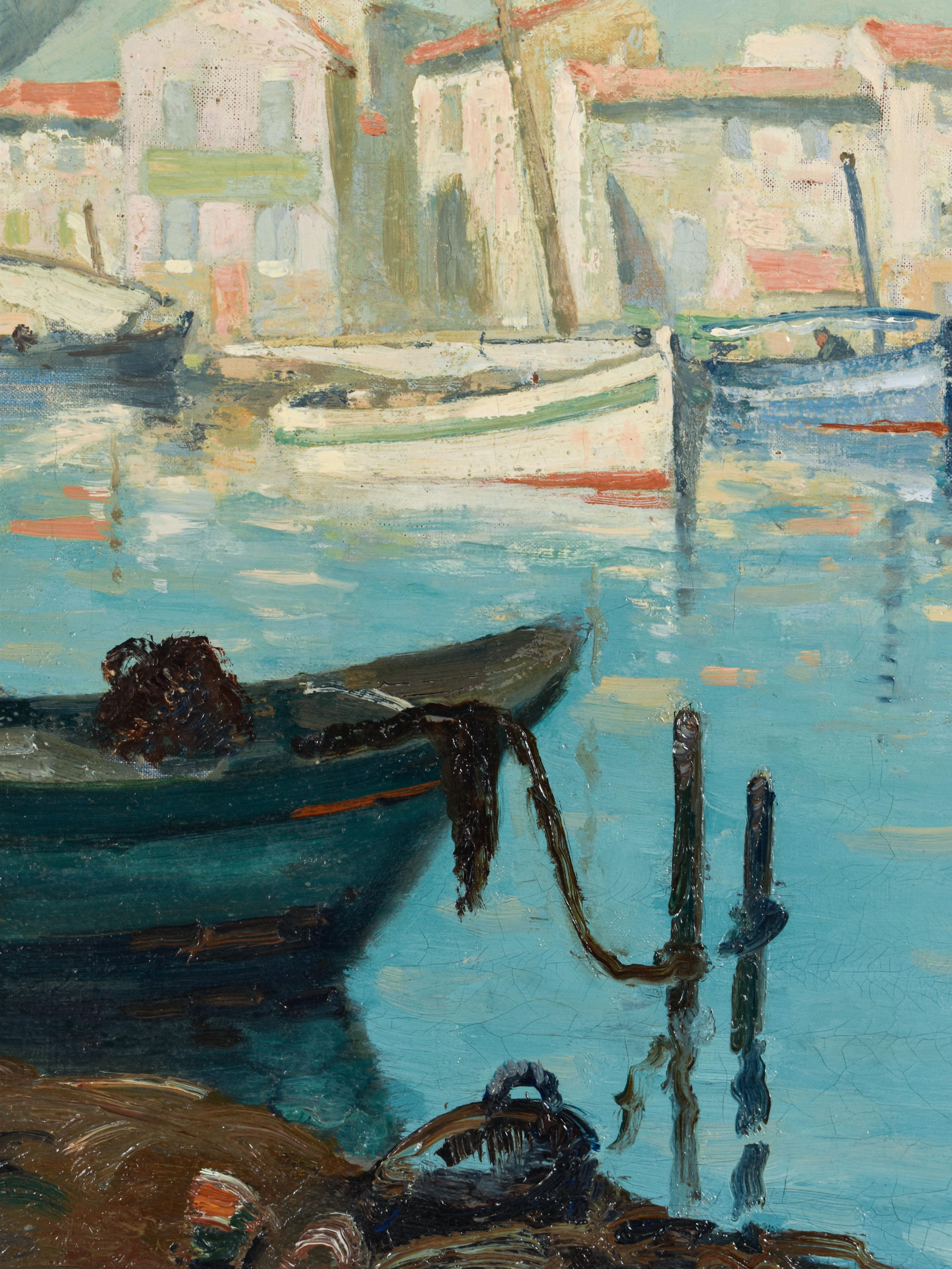 Saint-Tropez  Hafenansicht  Frankreich  niederlndischer Knstler  Willem Knip im Angebot 1