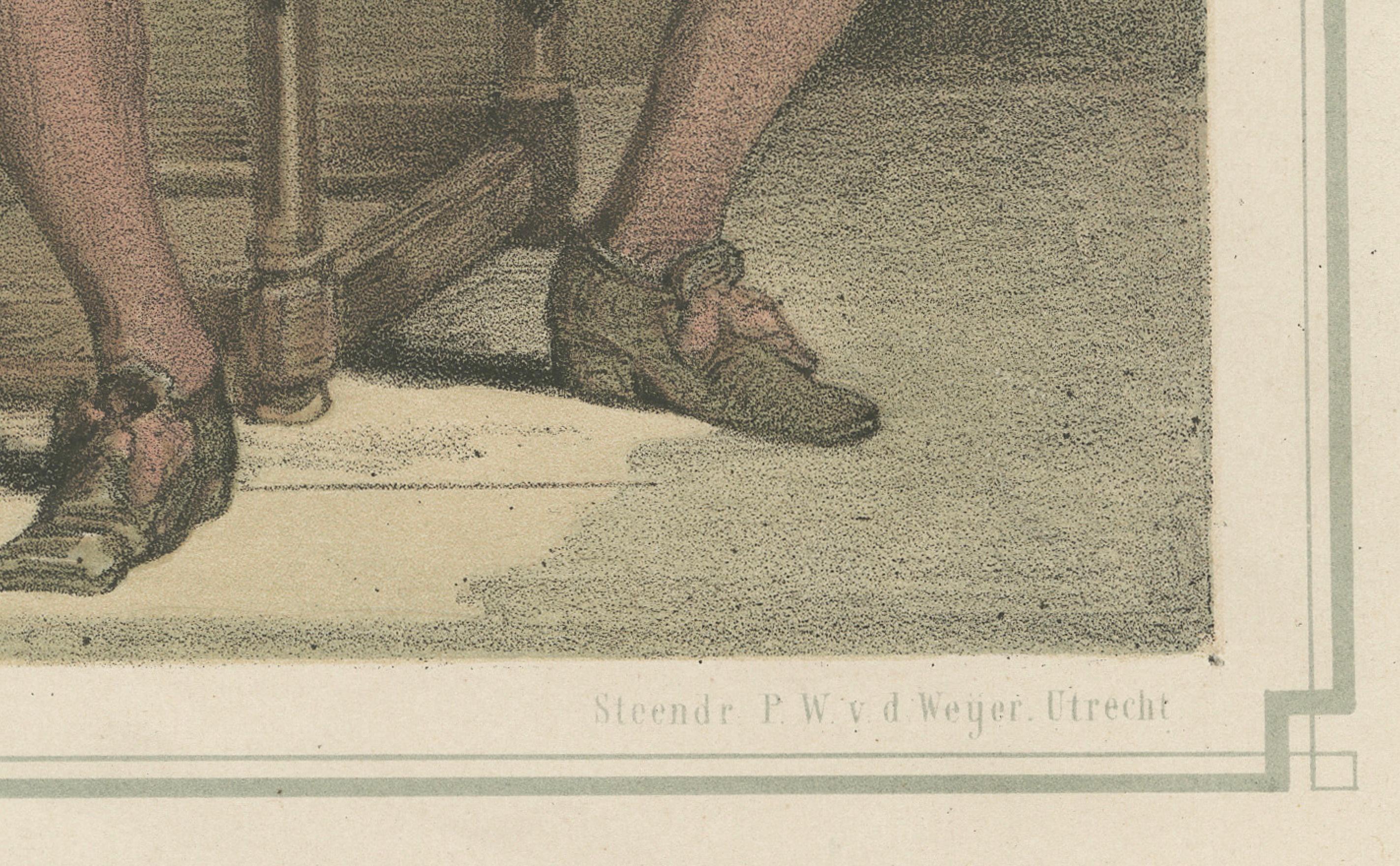 Willem Blaeu – Dutch Cartographer and Publisher, 19th-Century Lithograph In Good Condition For Sale In Langweer, NL