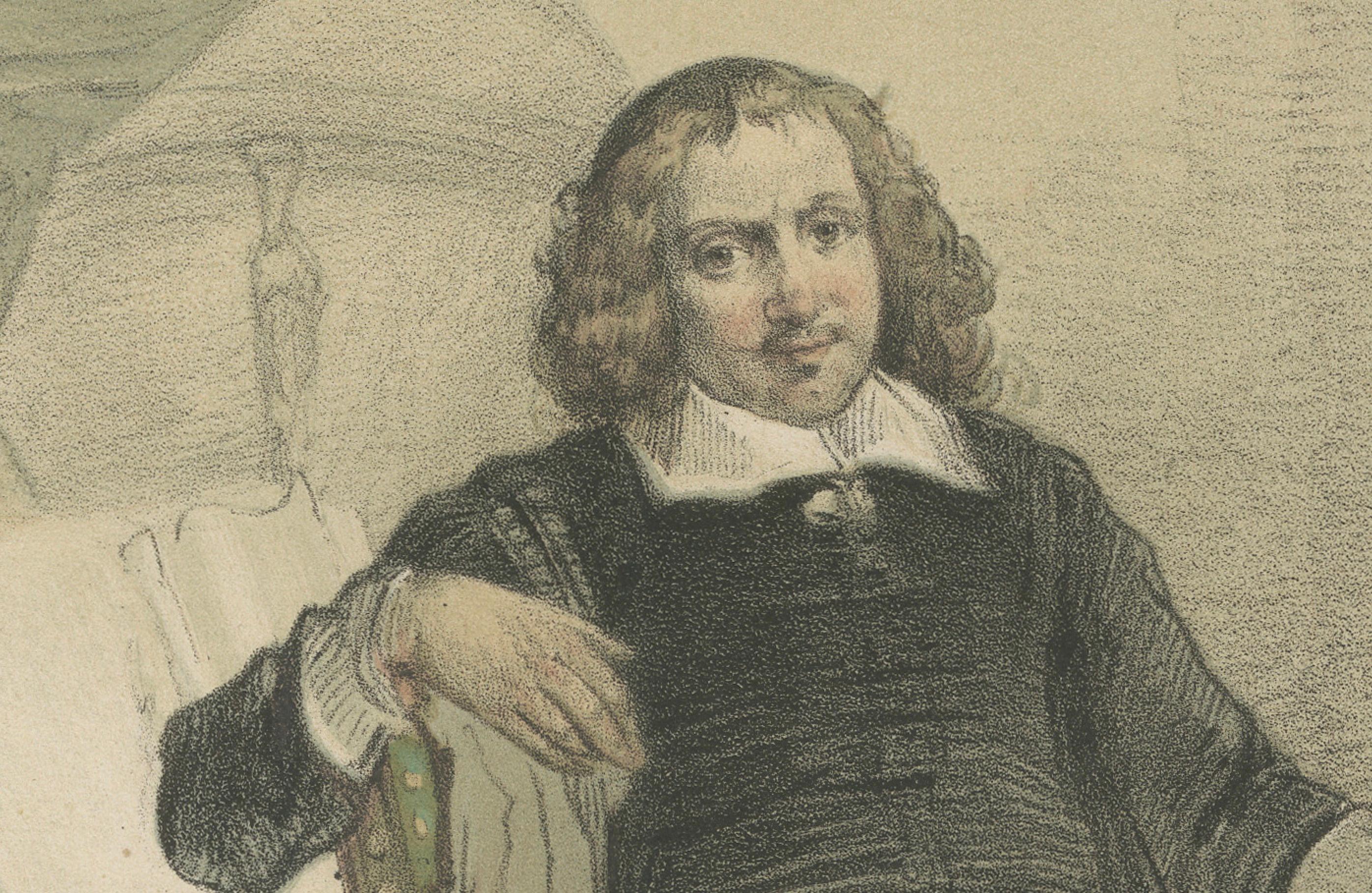 Mid-19th Century Willem Blaeu – Dutch Cartographer and Publisher, 19th-Century Lithograph For Sale