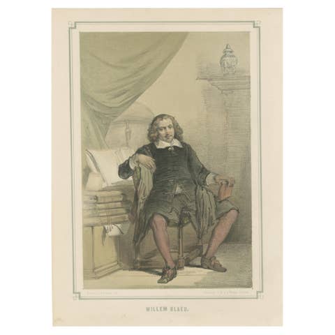 Willem Blaeu – Dutch Cartographer and Publisher, 19th-Century Lithograph