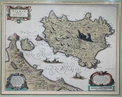 Ischia Isola, olim Aenaria (Antique Italian Map Italy)
