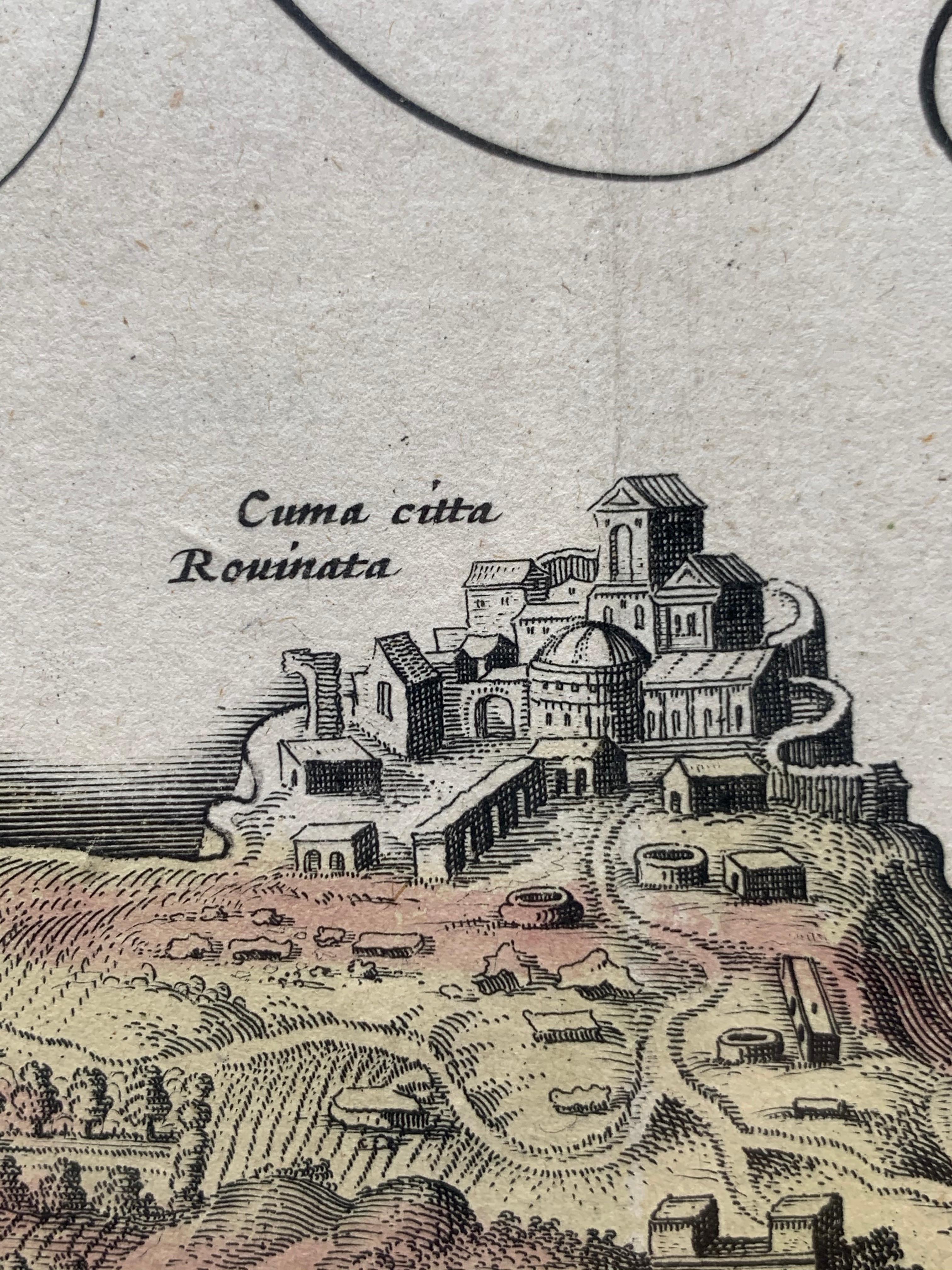 Ischia Isola, olim Aenaria (Antique Italian Map Italy) - Gray Print by Willem Blaeu