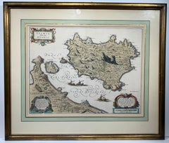 Ischia Isola, olim Aenaria (Antique Italian Map Italy)