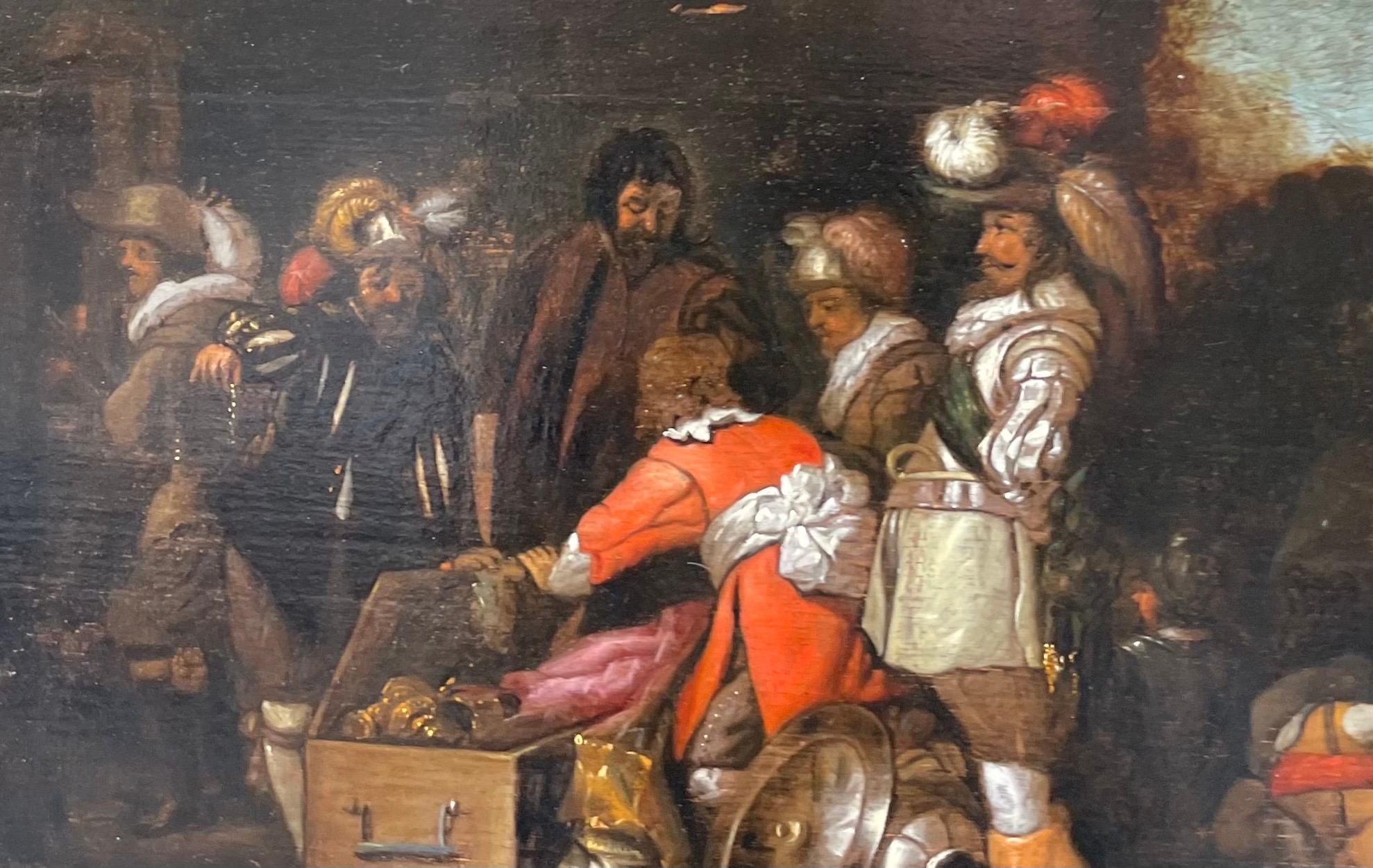 Dutch Military Scene – Circle of Duyster, Soldiers Dividing War Spoils, c.1700 For Sale 6