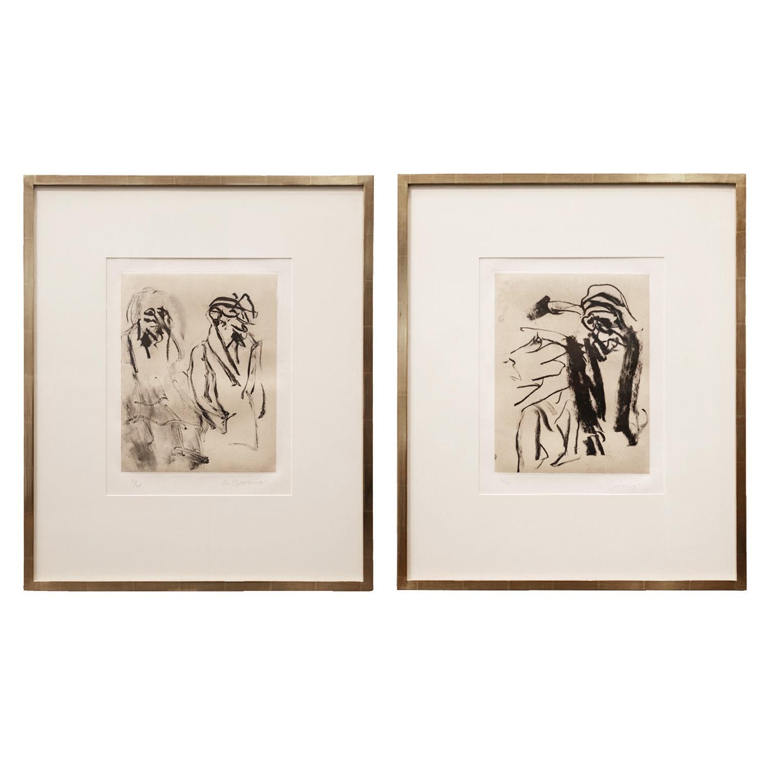 Moderne Willem De Kooning ensemble complet de 17 lithographies signées et numérotées 1988 en vente