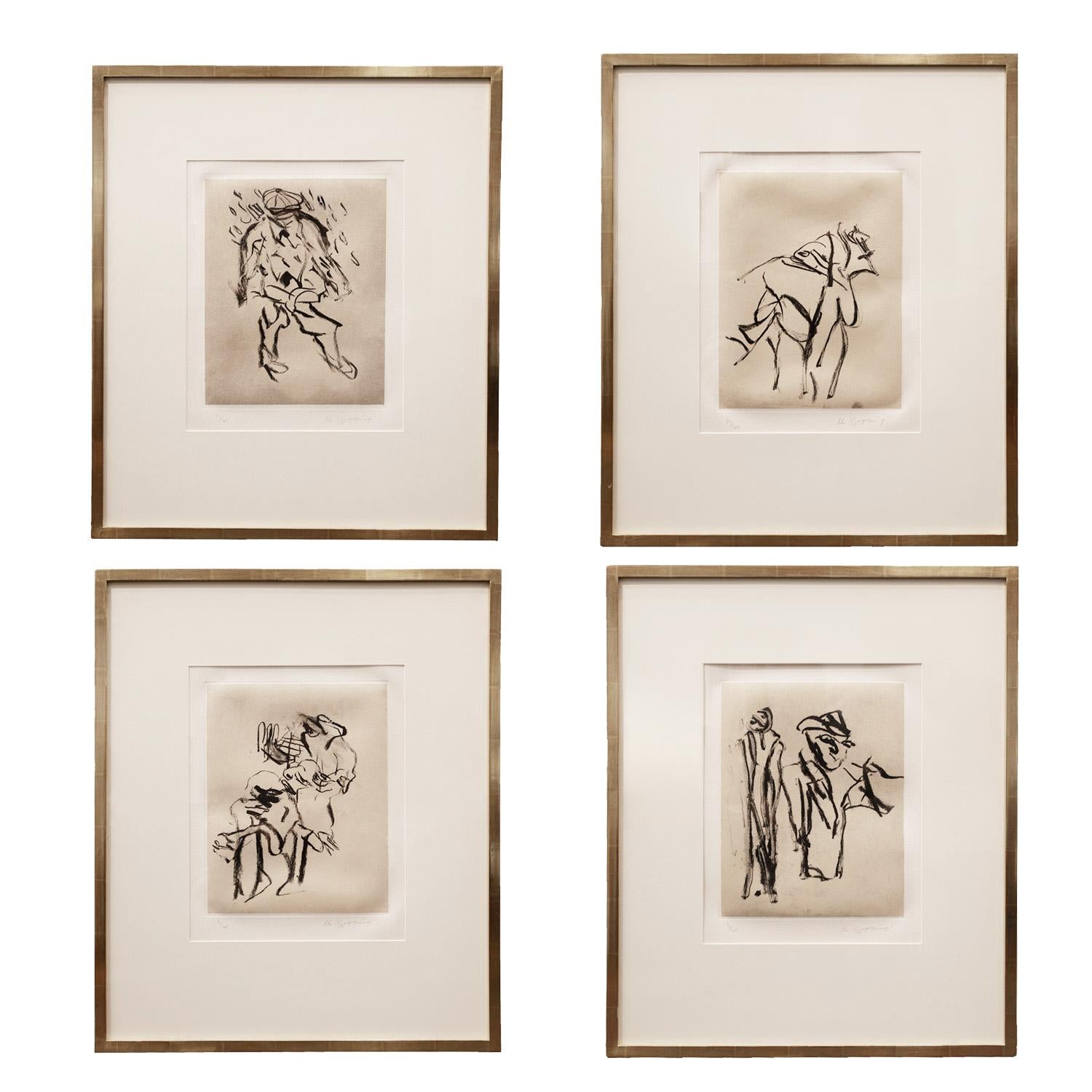Late 20th Century Willem De Kooning Complete Set of 17 Lithographs Each Signed and Numbered 1988 For Sale