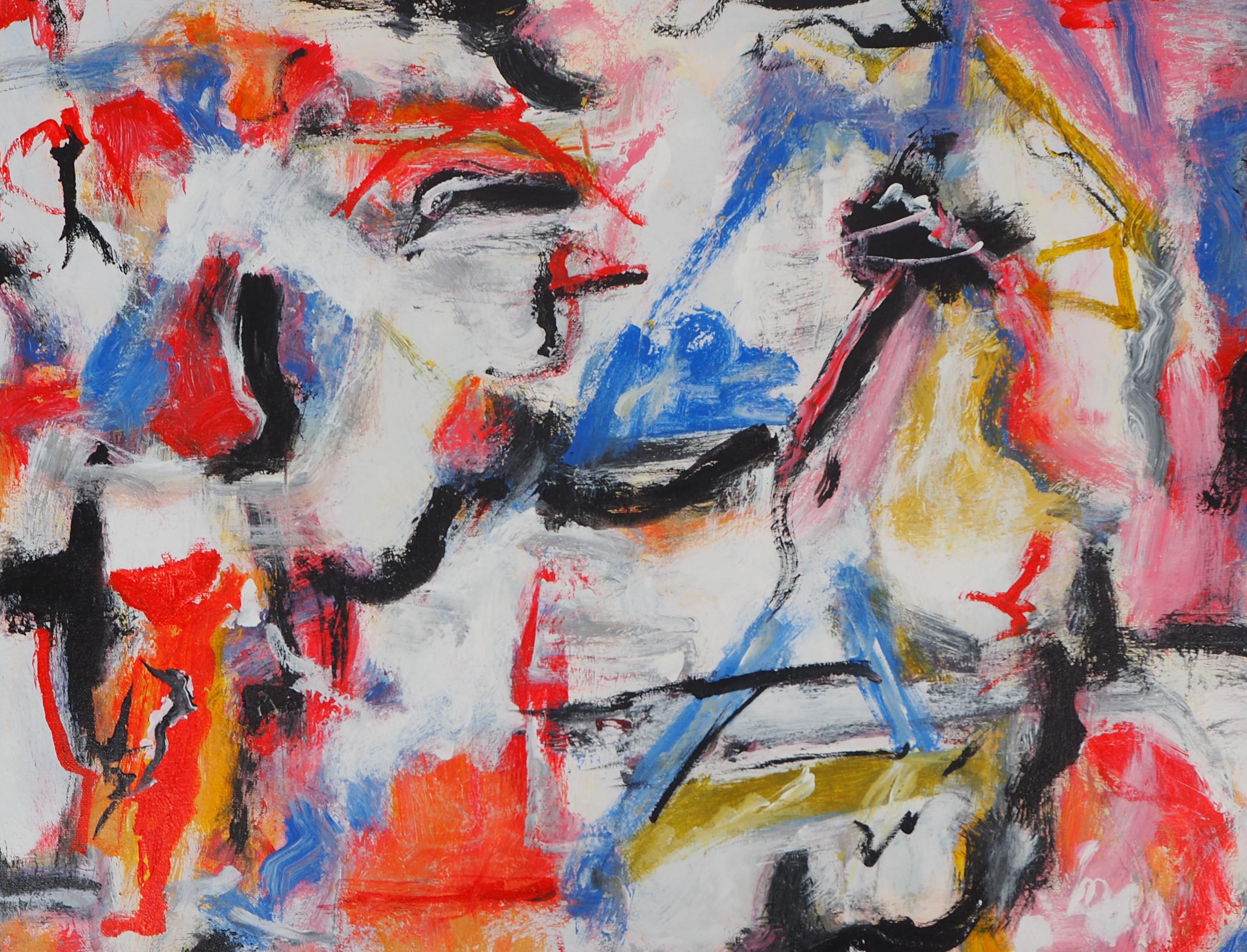 Untitled 1975 - Original Oil on Canvas, Signed - Painting by Willem de Kooning