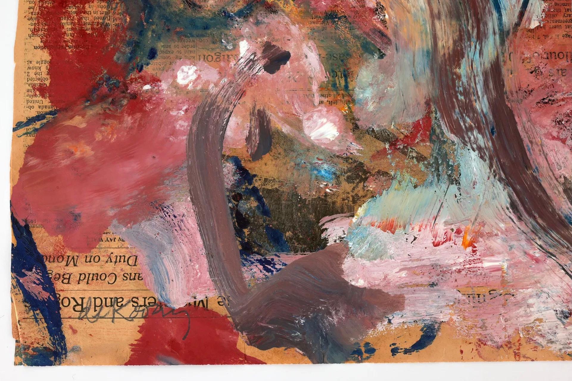 Willem De Kooning Abstract on Newspaper For Sale 2