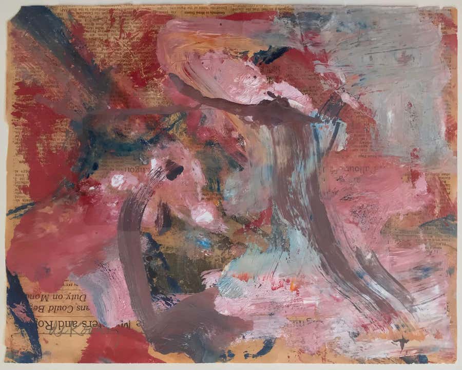 Willem De Kooning Abstract on Newspaper