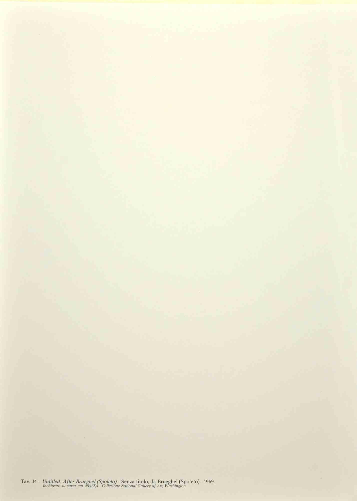 D'après Brueghel (Spoleto) - Offset et lithographie d'après Willem De Kooning - 1985 - Print de Willem de Kooning