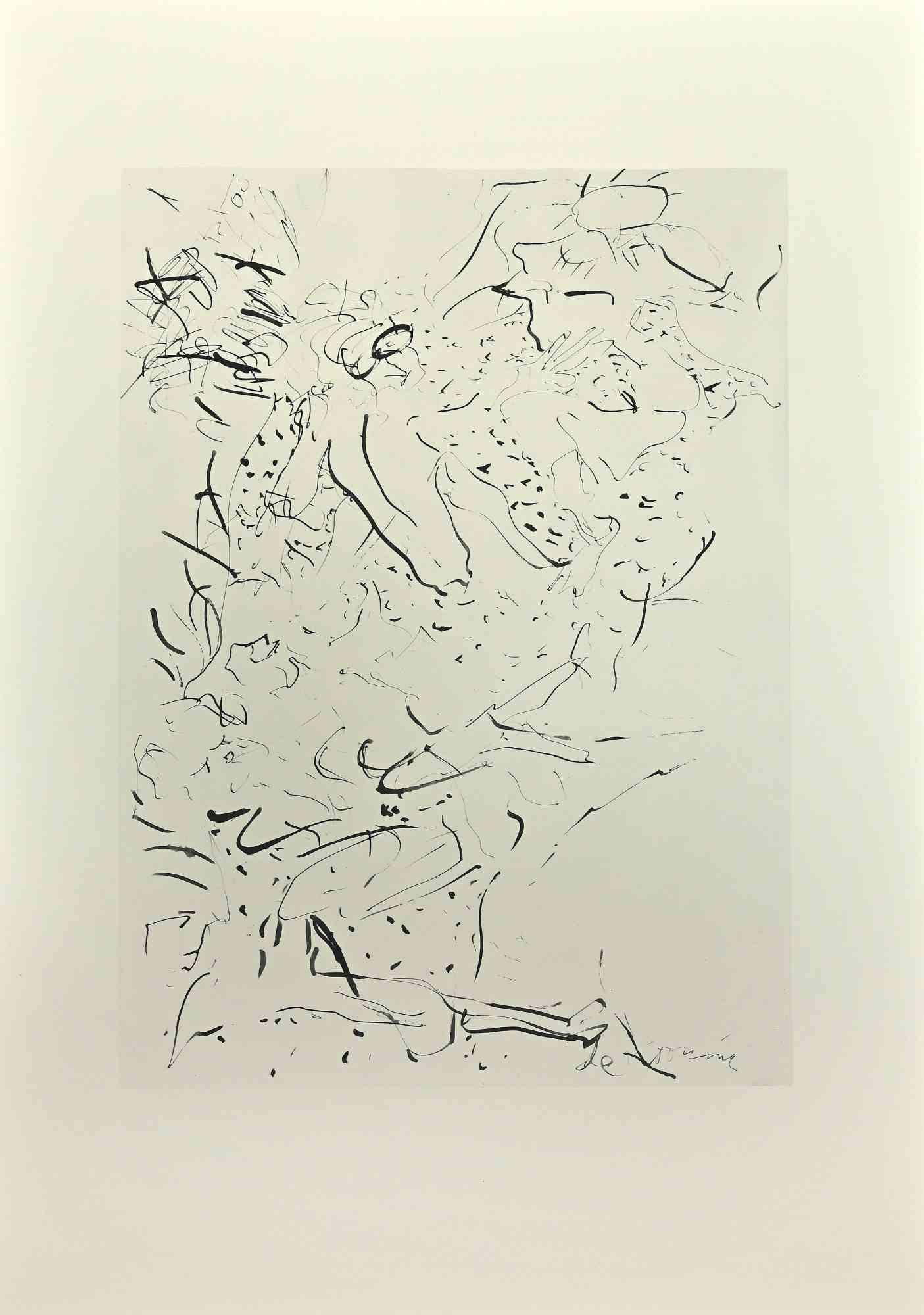 Abstract Print Willem de Kooning - D'après Brueghel (Spoleto) - Offset et lithographie d'après Willem De Kooning - 1985