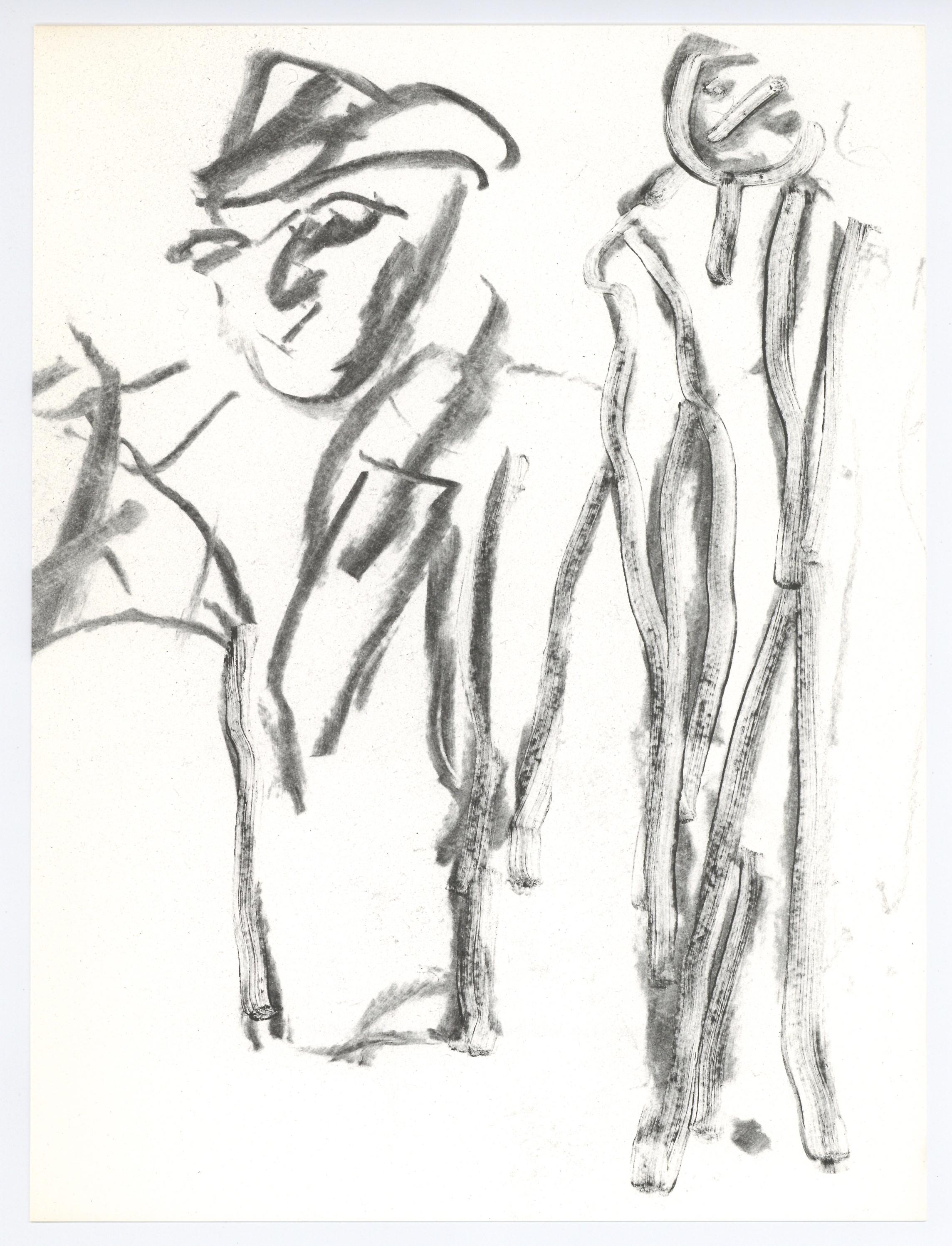 Medium: lithograph. From the "In Memory of My Feelings" portfolio, printed in 1967 on Mohawk Superfine Smooth paper in a limited edition of 2500 and published in New York by The Museum of Modern Art. Not signed. 

Willem de Kooning was one of the