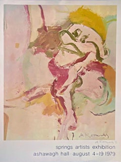 Willem de Kooning rara litografía expresionista abstracto de los años 70, firmada a lápiz/N