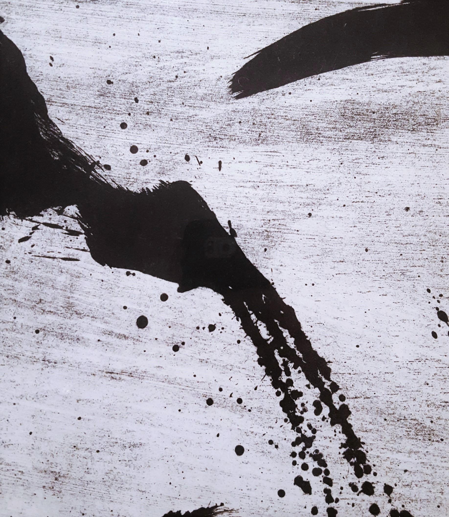 Beach Scene /// Abstract Expressionist Minimalism Willem de Kooning Black White 9