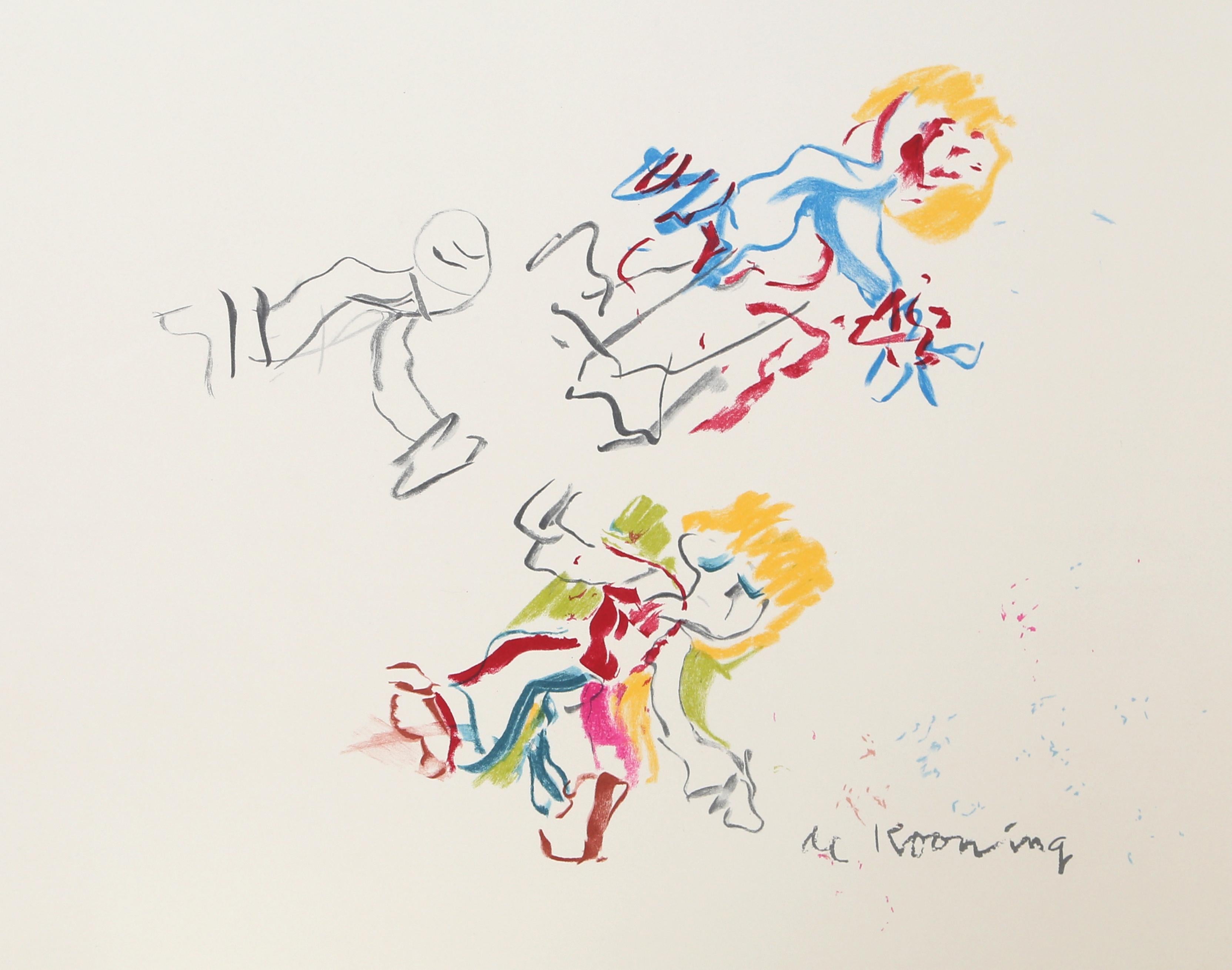 Willem de Kooning Figurative Print - Composition for Lisa by Willem De Kooning