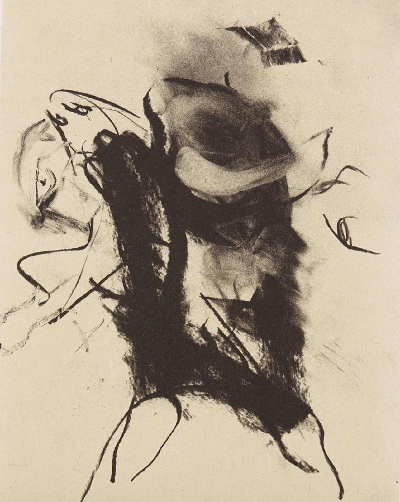 Lithograph on papier Kitakata à la main, mounted on papier Cartiere Enrico Magnani à la main paper, as issued. Paper Size: 23.5 x 19 inches. Inscription: Unsigned and unnumbered, as issued. Notes: From the folio, Poems, 1988. Published by The