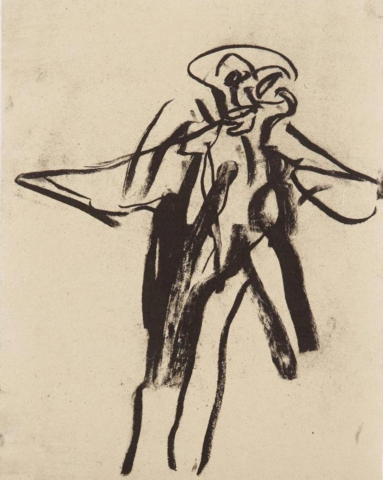 Lithograph on papier Kitakata à la main, mounted on papier Cartiere Enrico Magnani à la main paper, as issued. Paper Size: 23.5 x 19 inches. Inscription: Unsigned and unnumbered, as issued. Notes: From the folio, Poems, 1988. Published by The