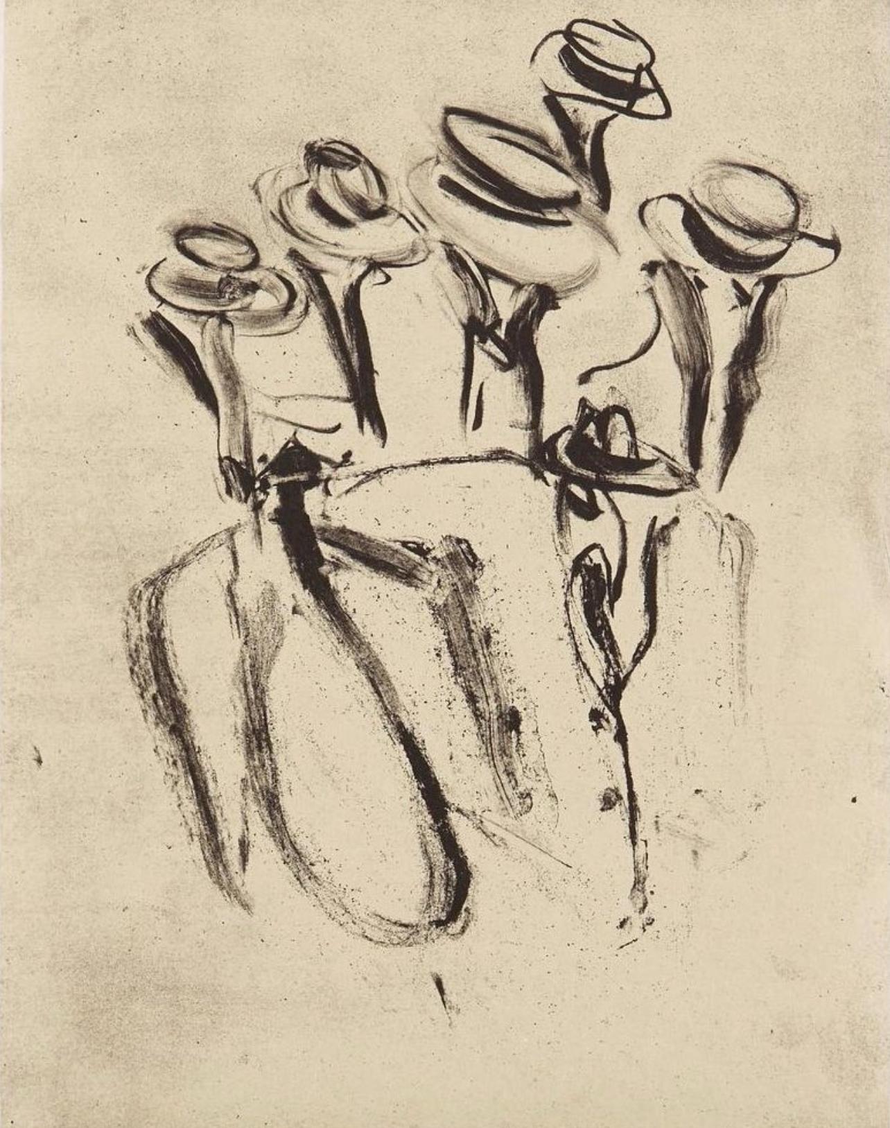 Lithograph on papier Kitakata à la main, mounted on papier Cartiere Enrico Magnani à la main paper, as issued. Paper Size: 23.5 x 19 inches. Inscription: Unsigned and unnumbered, as issued. Notes: From the folio, Poems, 1988. Published by The