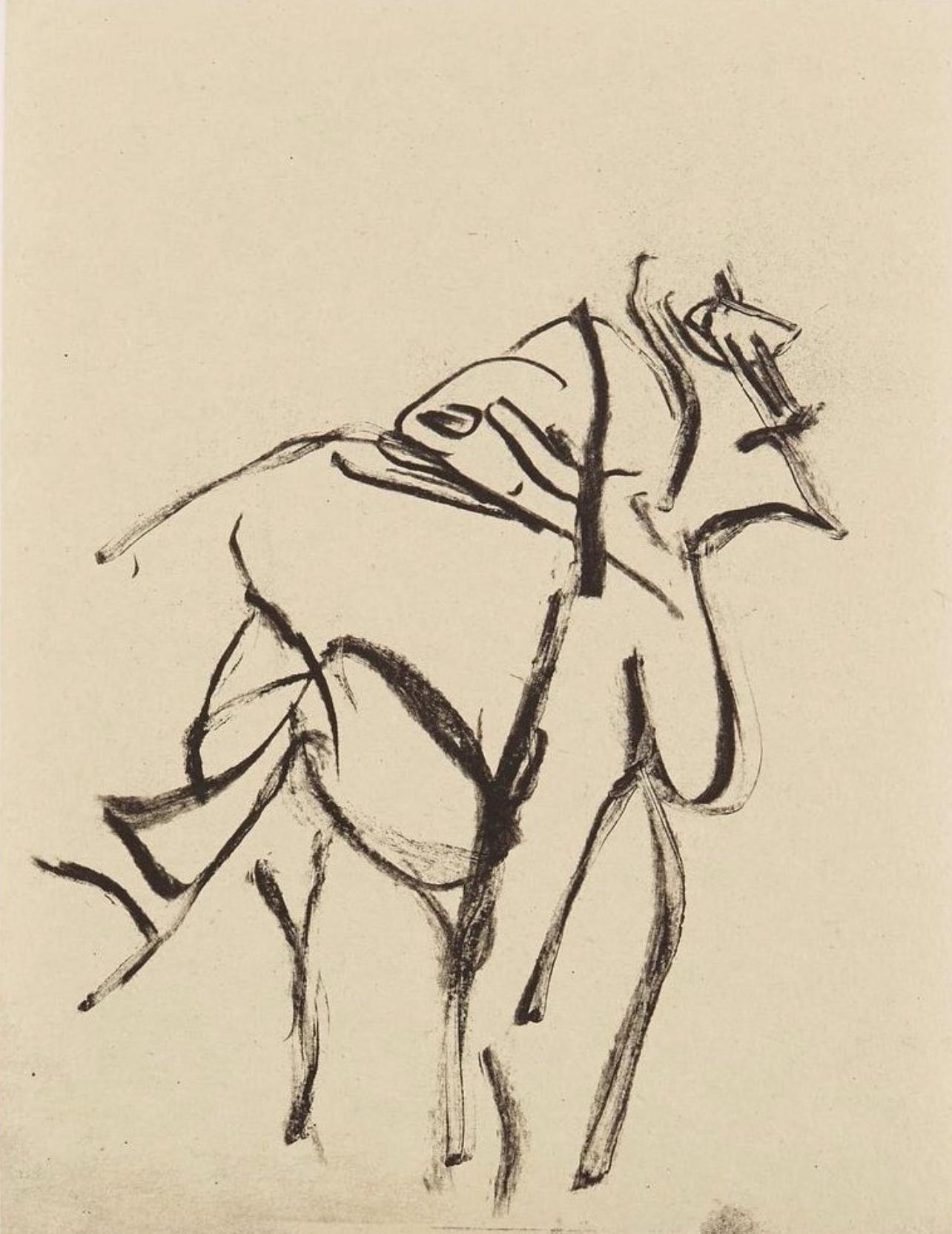 Lithograph on papier Kitakata à la main, mounted on papier Cartiere Enrico Magnani à la main paper, as issued. Paper Size: 23.5 x 19 inches. Inscription: Unsigned and unnumbered, as issued. Notes: From the folio, Poems, 1988. Published by The