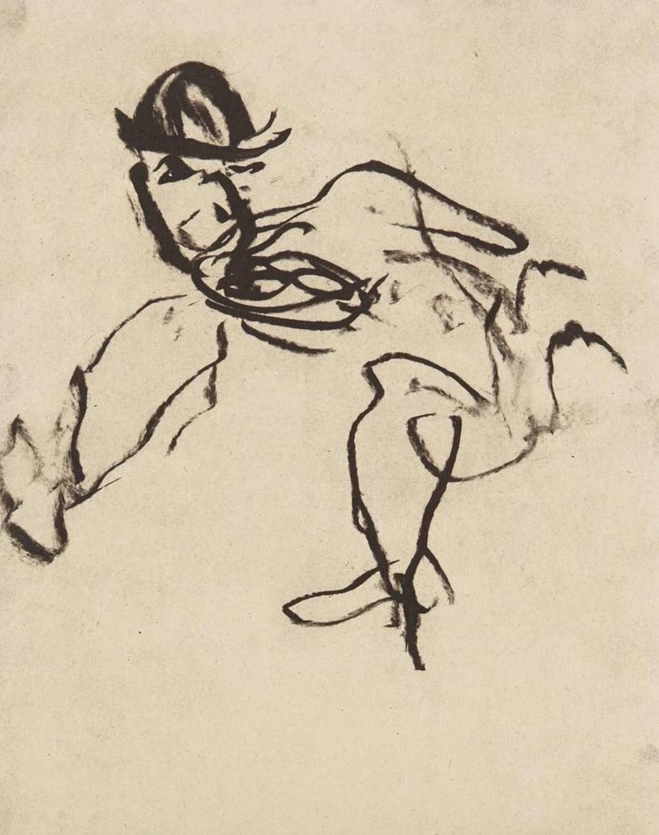 Lithograph on papier Kitakata à la main, mounted on papier Cartiere Enrico Magnani à la main paper, as issued. Paper Size: 23.5 x 19 inches. Inscription: Unsigned and unnumbered, as issued. Notes: From the folio, Poems, 1988. Published by The