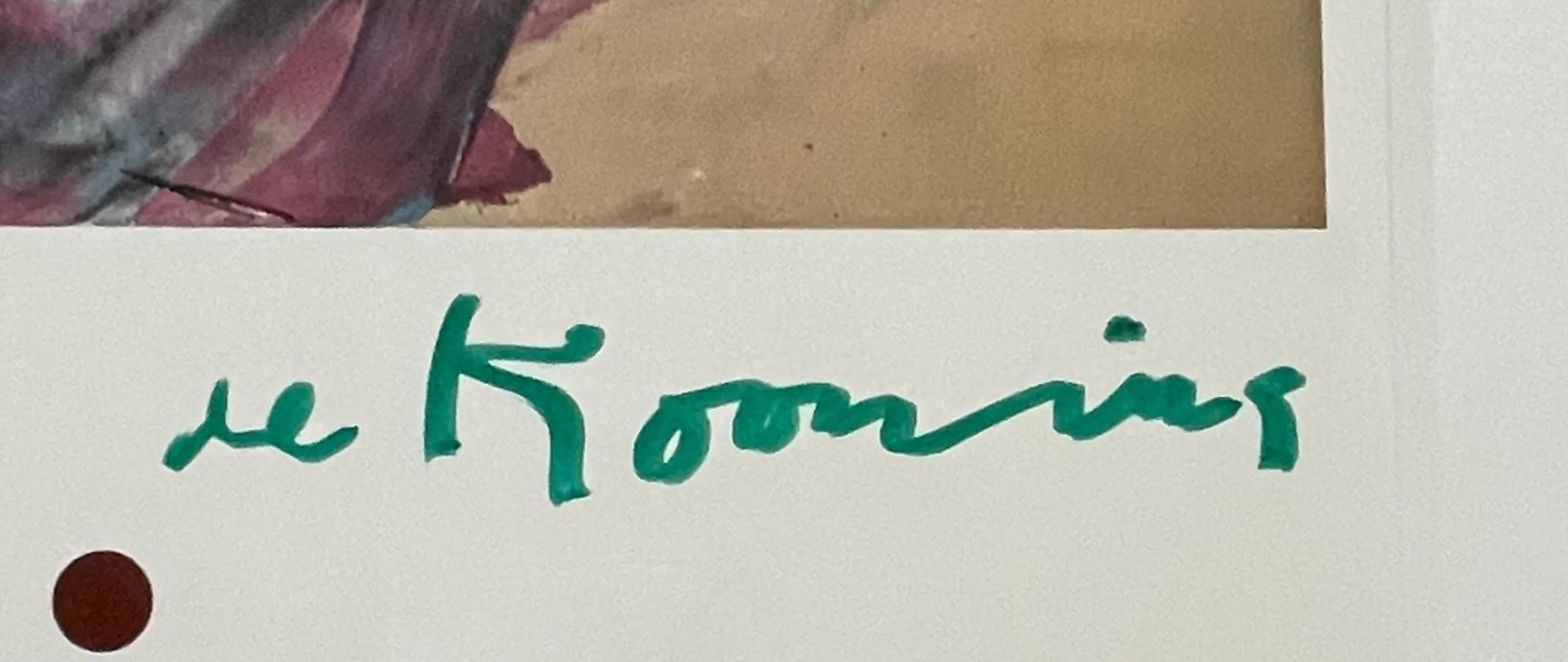 Willem de Kooning
de Kooning in East Hamptons (signé à la main), provenant de la succession d'Alan York, 1978
Affiche lithographique offset (signée par de Kooning)
Signé au feutre vert sur le recto.
Publié par National Endowment for the Arts,