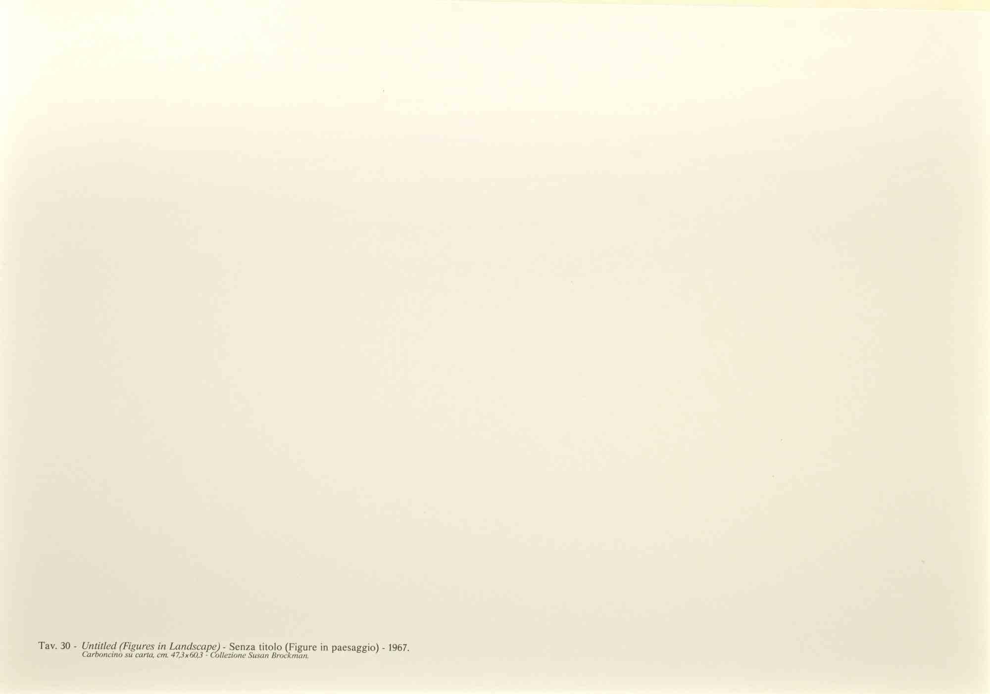 Figures dans un paysage - Offset et lithographie d'après Willem De Kooning - 1985 - Print de Willem de Kooning