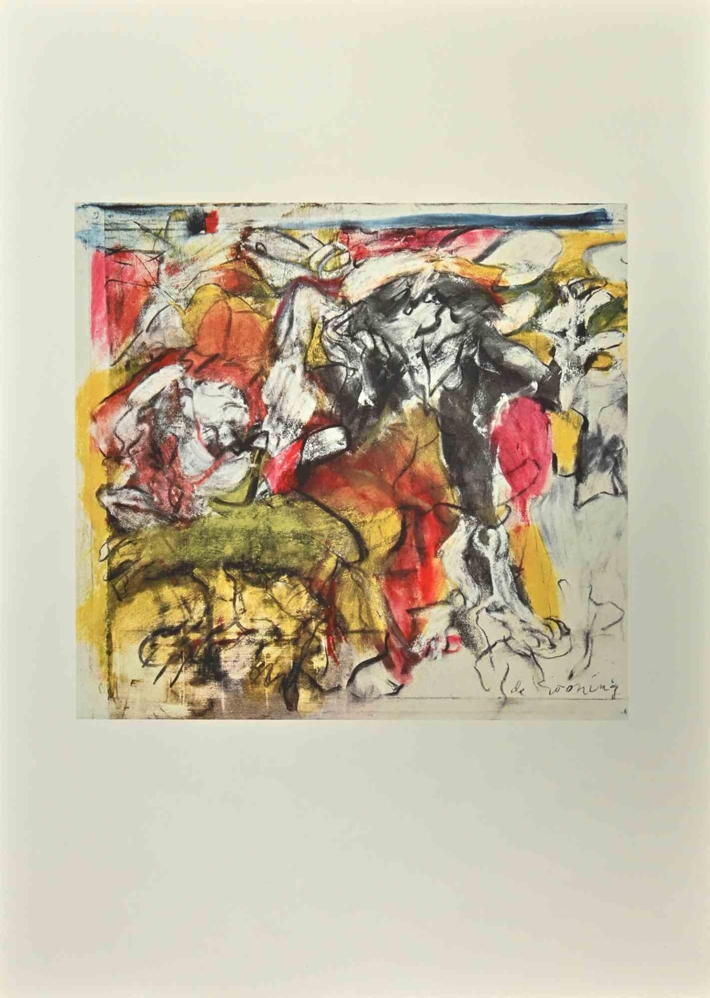 Figures in Landscape - Offset and Lithograph after Willem De Kooning - 1985