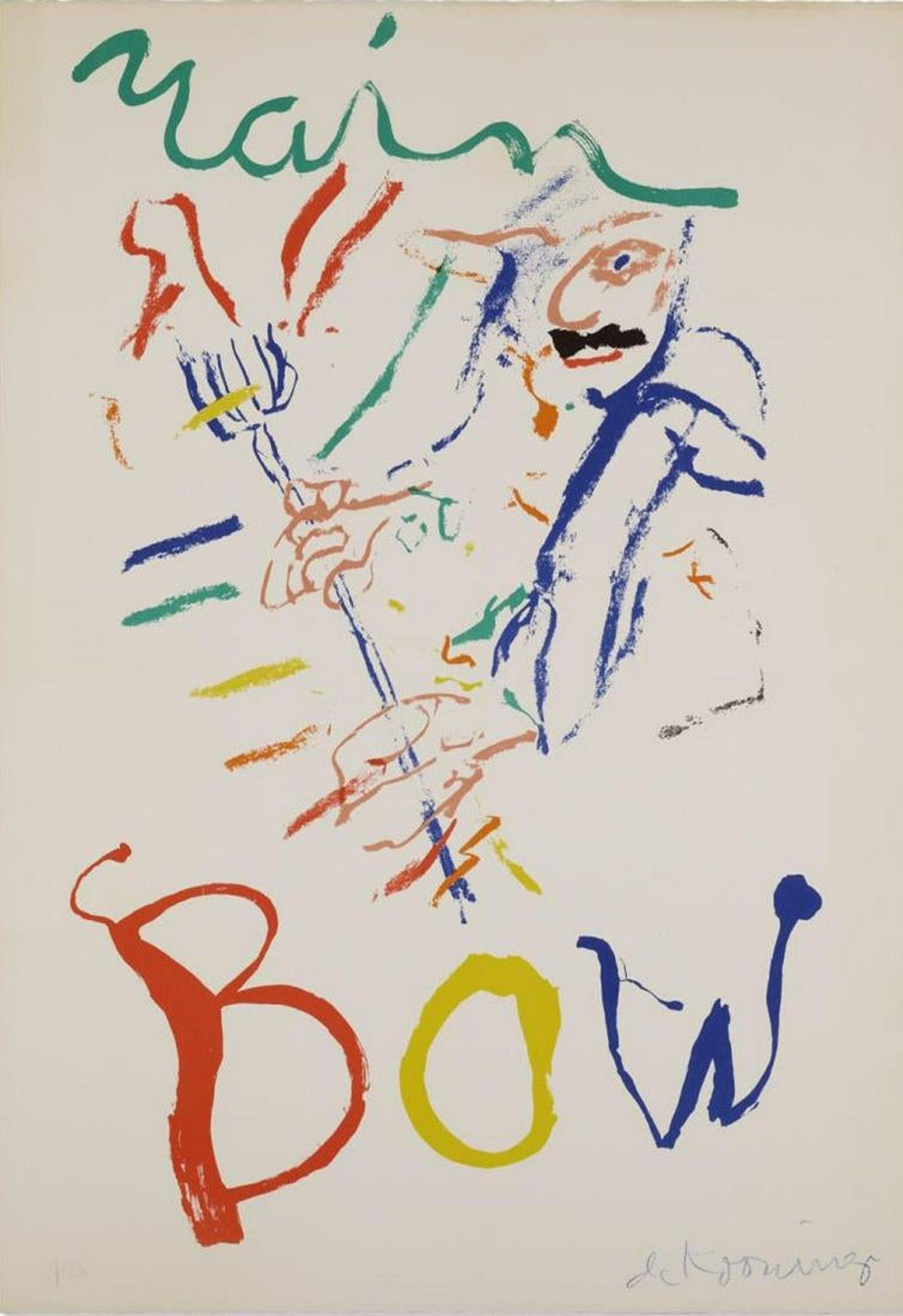 Rainbow: Thelonious Monk Devil at the Keyboard - Print by Willem de Kooning