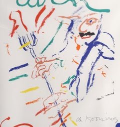Rainbow: Thelonious Monk, Devil at the Keyboard Lithograph by Willem de Kooning
