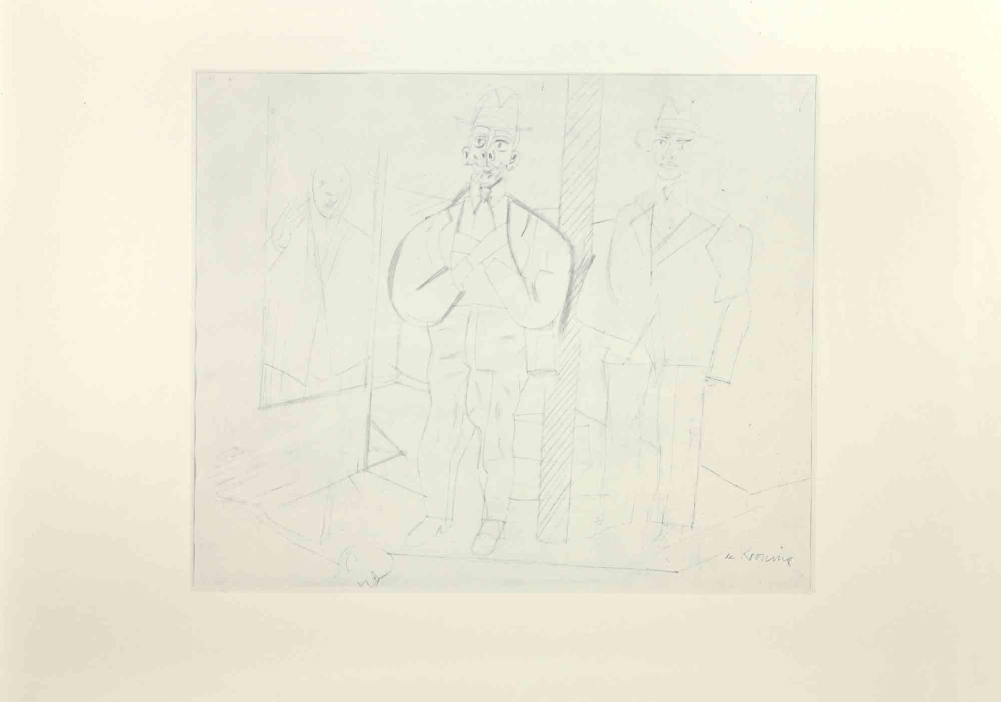 Self-Manikins - Offset and Lithograph after Willem De Kooning - 1985