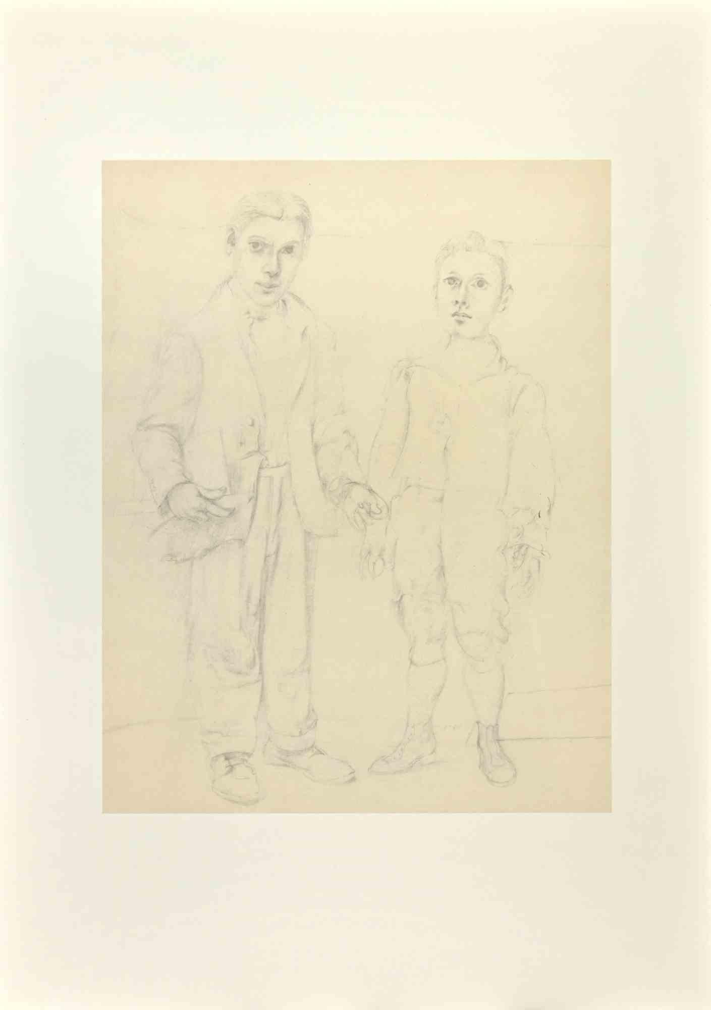 Willem de Kooning Figurative Print - Self-Portrait - Offset and Lithograph after Willem De Kooning - 1985