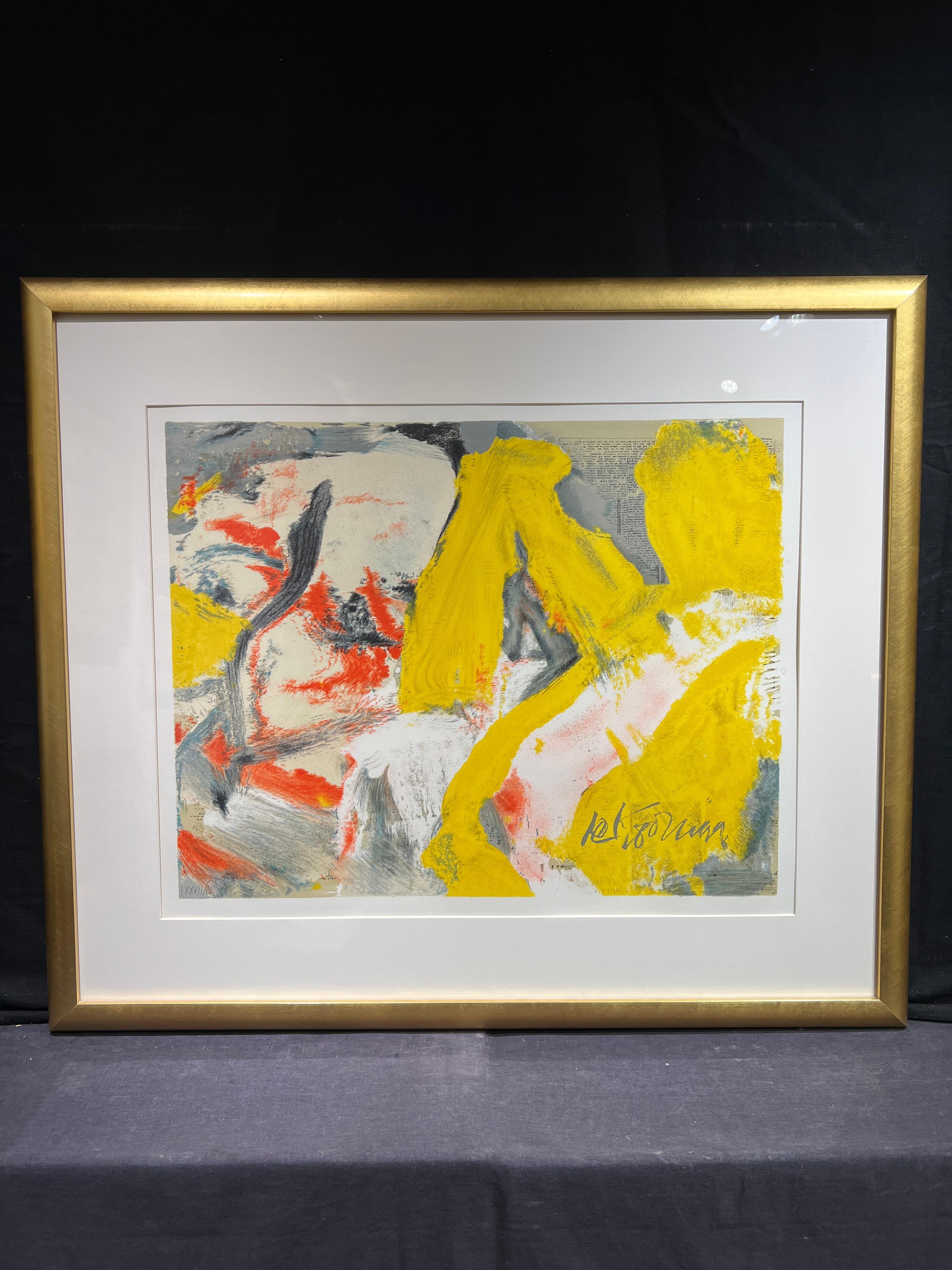 The Man and the Big Blonde - Abstract Expressionist Print by Willem de Kooning