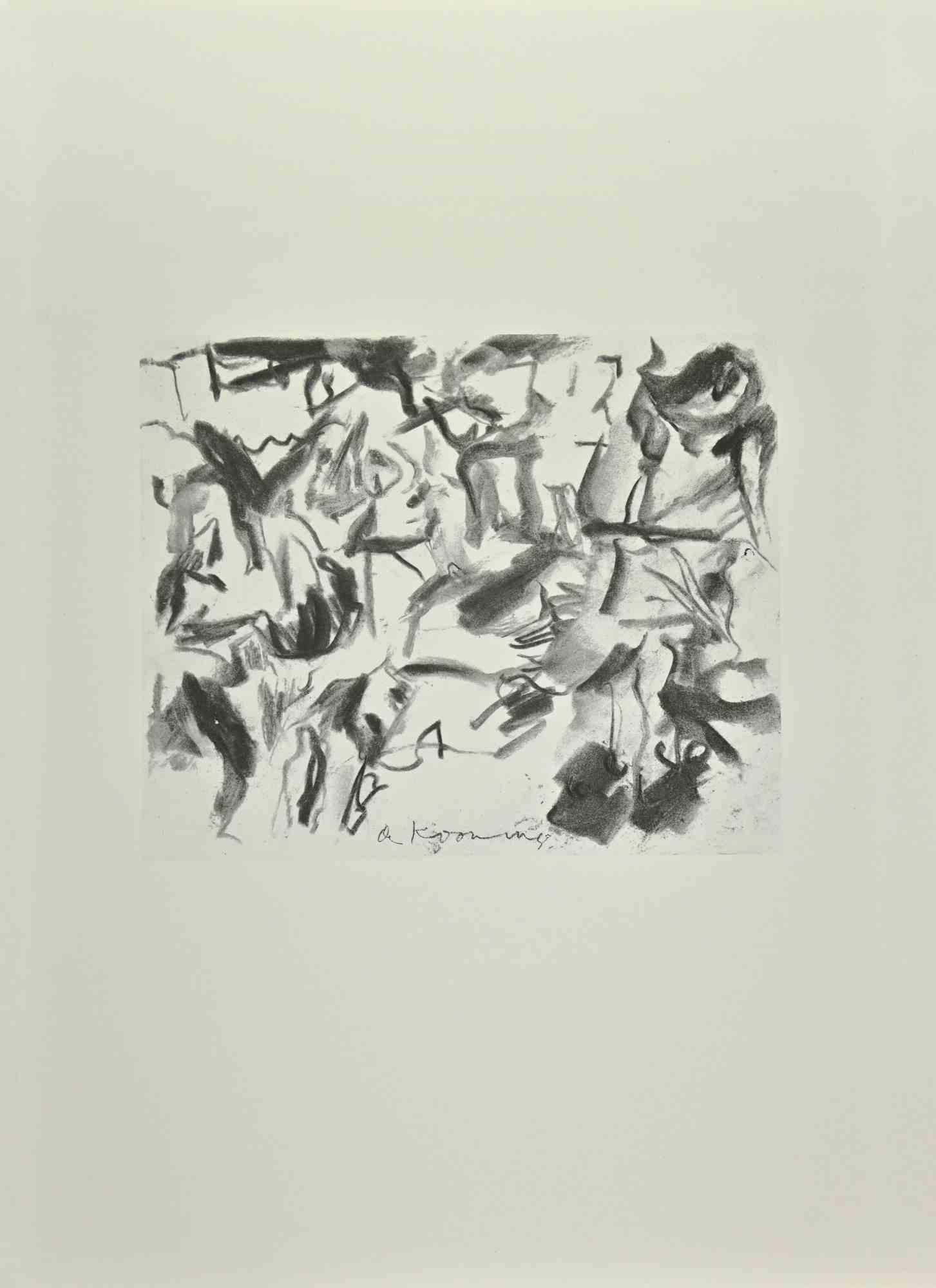 Willem de Kooning Abstract Print - Untitled - Offset and Lithograph after Willem De Kooning - 1985