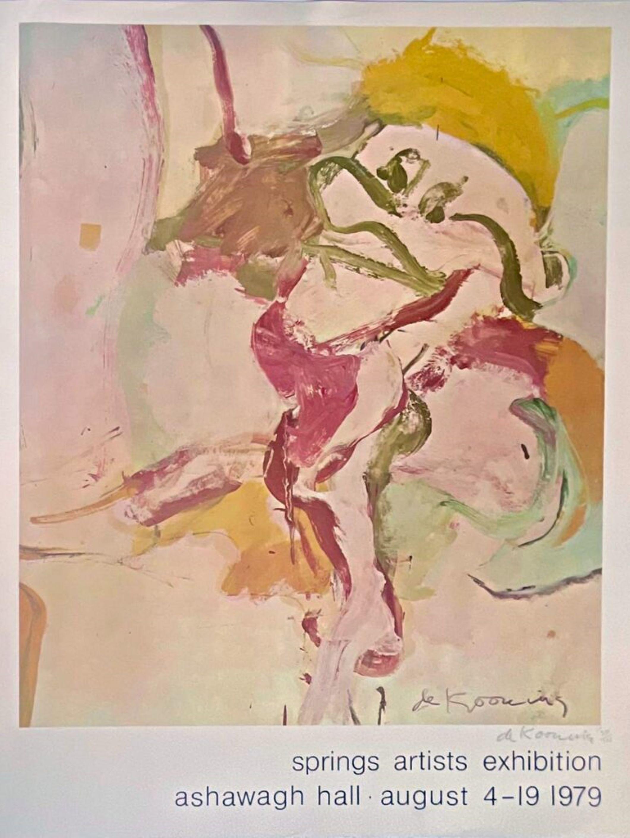 Willem de Kooning
Annual Spring Invitational Art Exhibition (limited edition, hand signed &amp; numbered by Willem de Kooning), 1979
Offset lithograph (hand signed and numbered)
Signed and numbered 39/100 in graphite pencil on the front
28 1/2 × 22