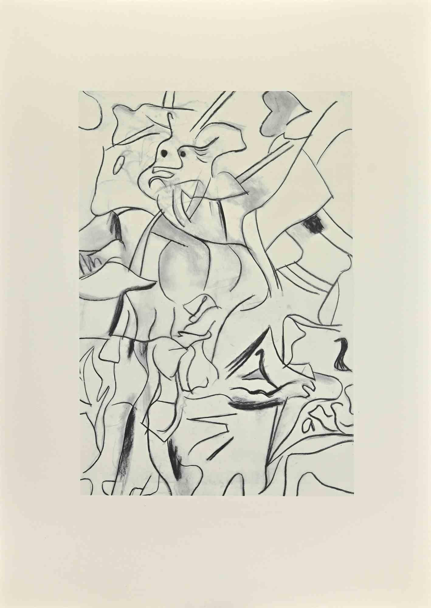 Willem de Kooning Abstract Print - Woman - Offset and Lithograph - 1983