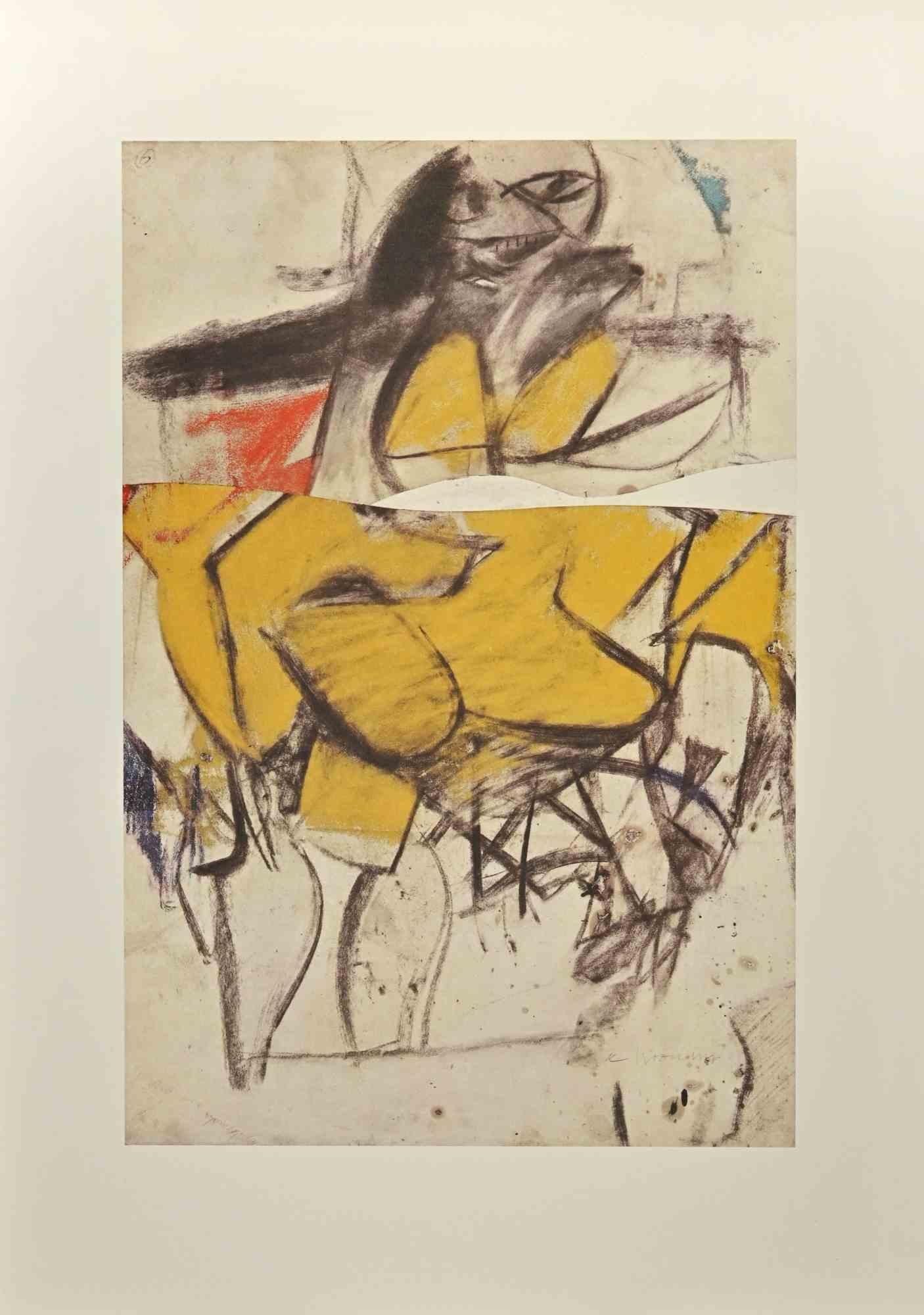 Abstract Print Willem de Kooning - Femme - Offset et lithographie d'après Willem De Kooning - 1985