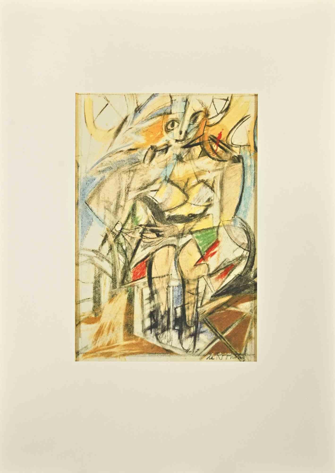 Willem de Kooning Print - Woman - Offset and Lithograph after Willem De Kooning - 1985